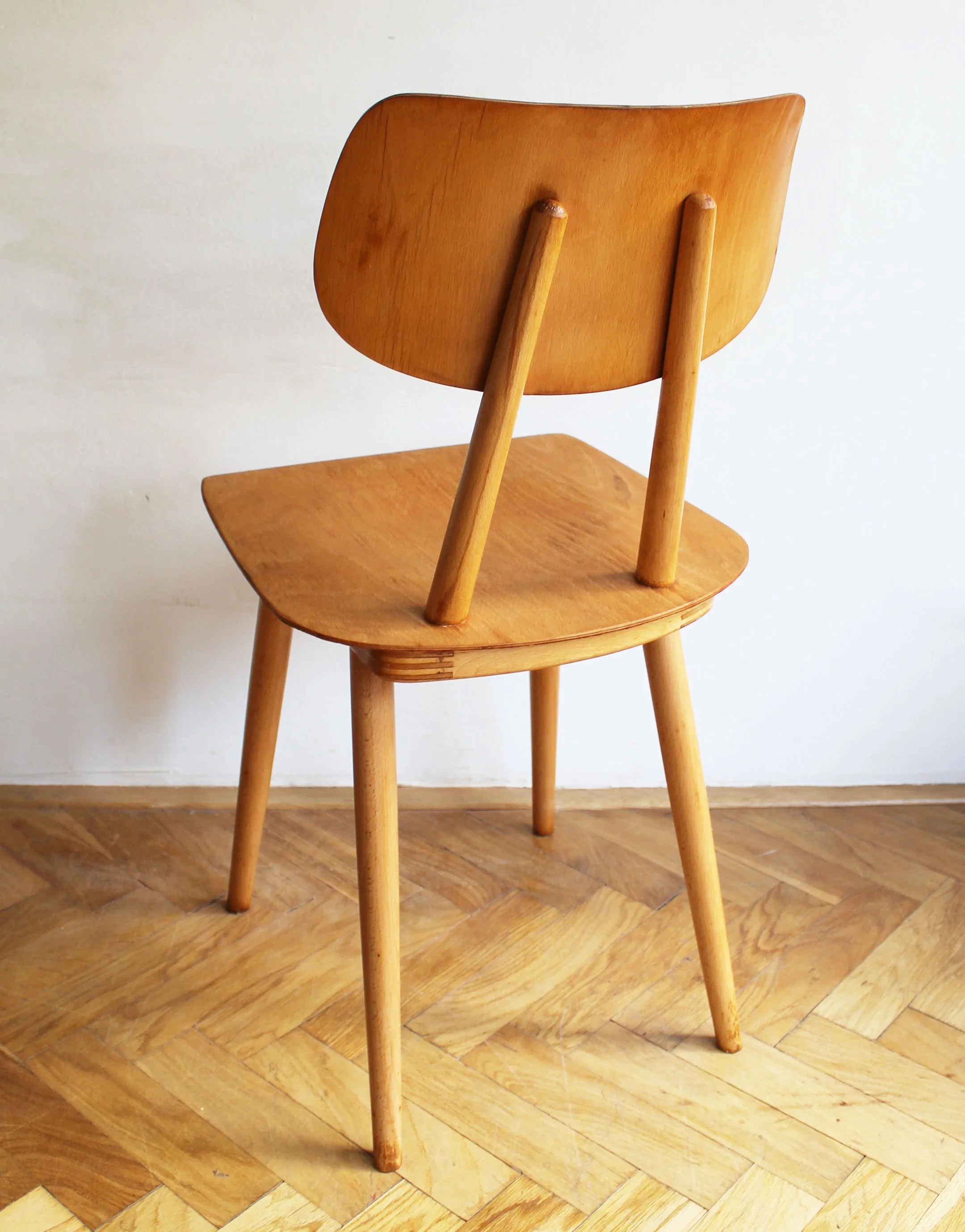 Pair of Dining Chairs by Antonin Suman for TON