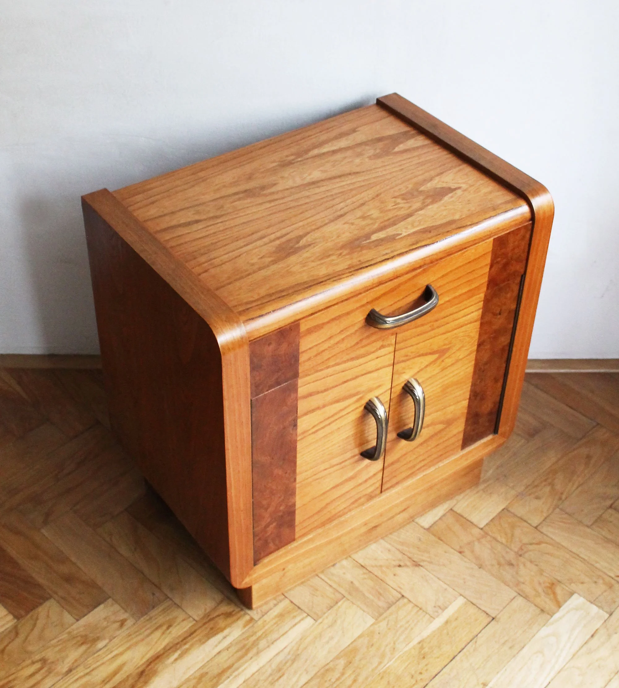 Deep burgundy interior of Art Deco bedside table.jpg