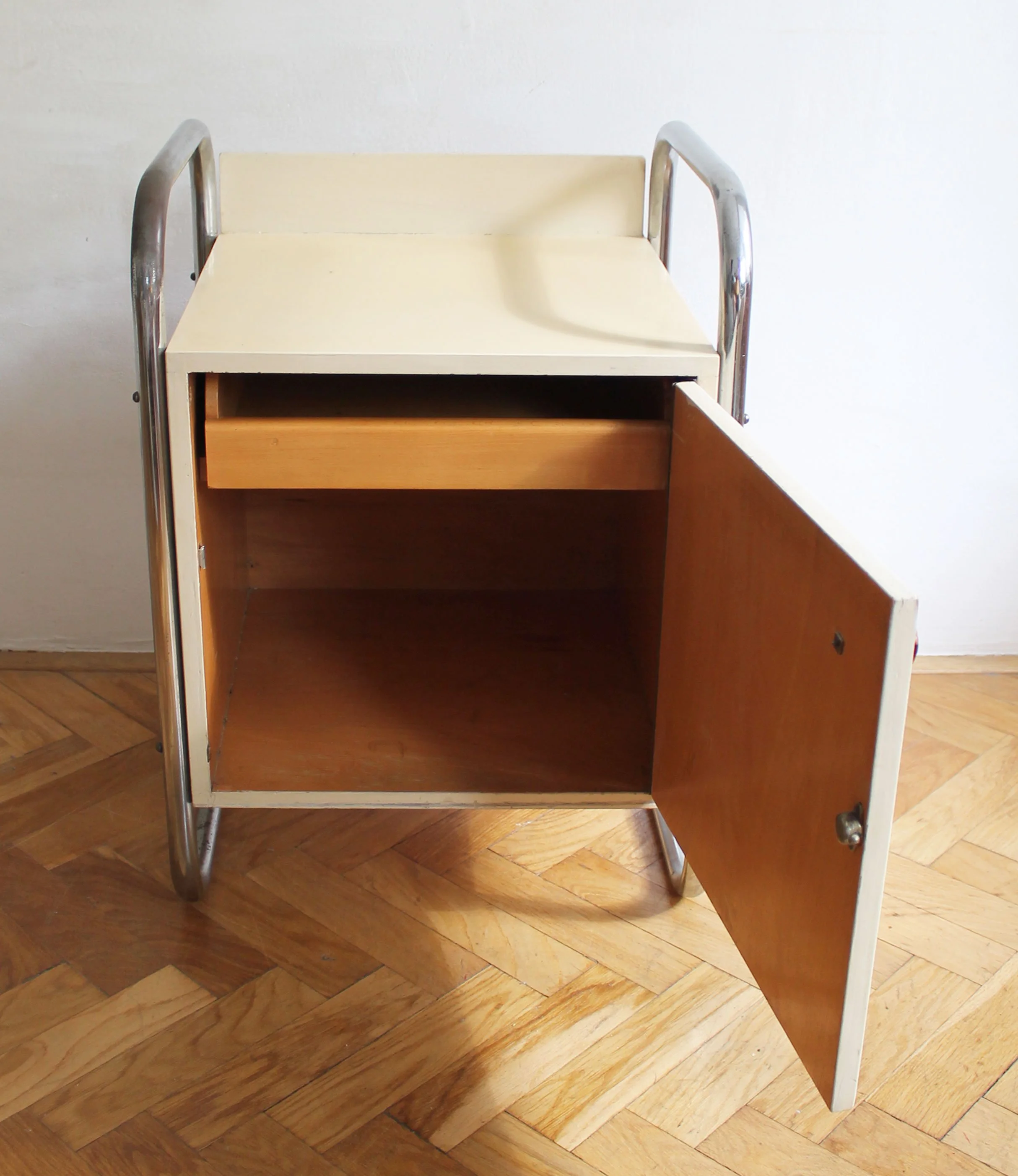 Pair of 1940's Modernist Bedside Tables by Slezak (Copy)