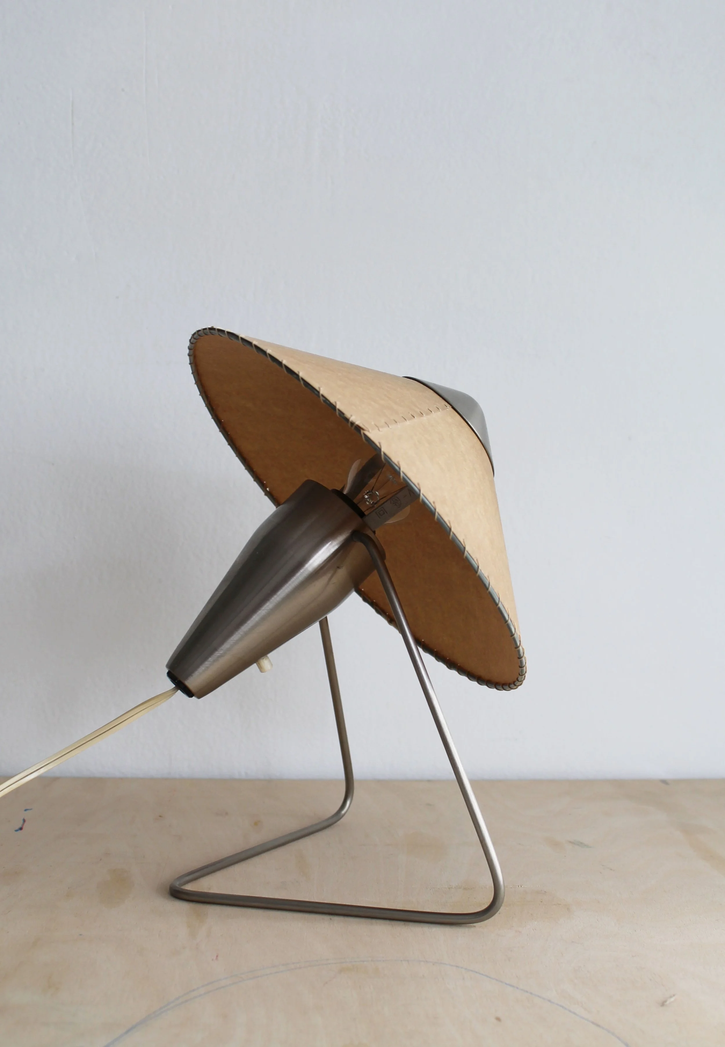 Adjustable metal body and parchment shade of Helena Frantová Číňanka lamp.jpg