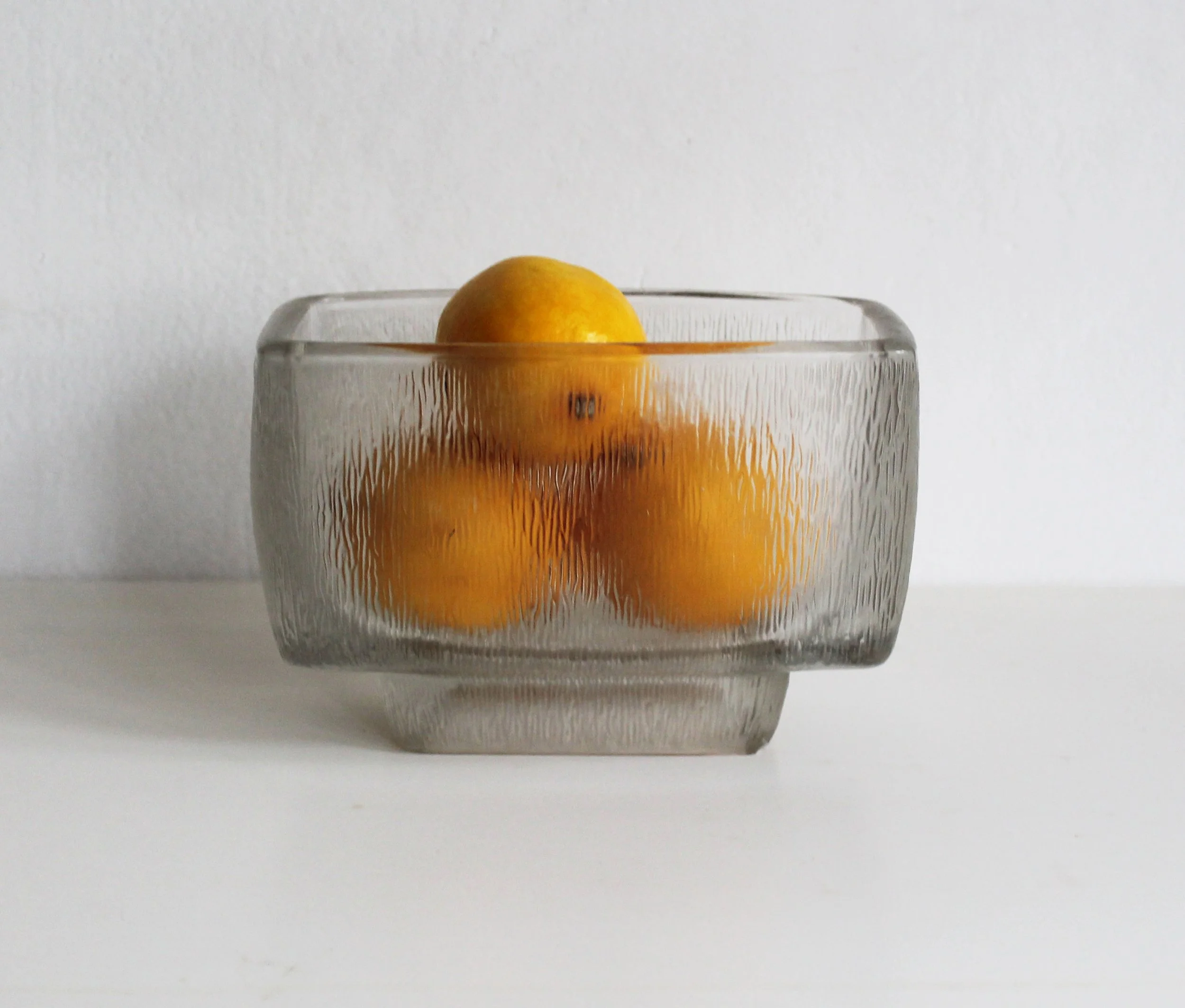 Vintage Czech glass planter with matte textured surface.jpg