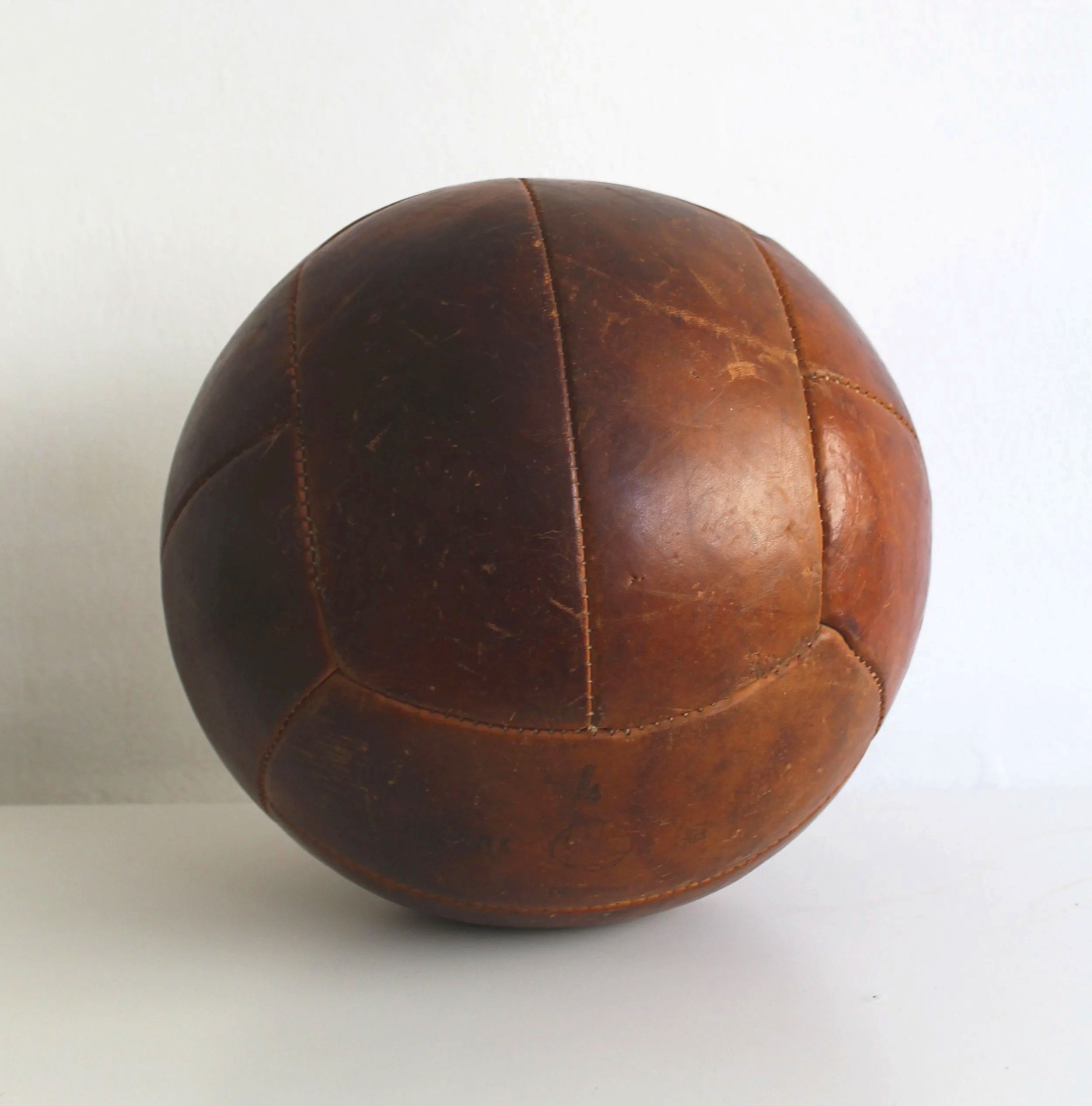 Restored vintage Gala medicine ball as home decor.jpg
