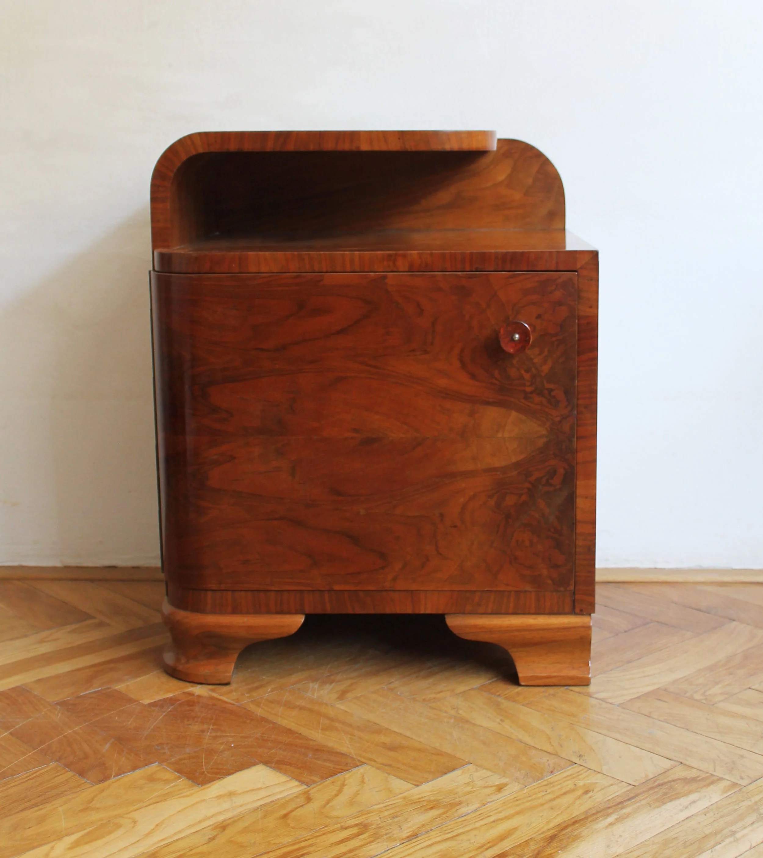 antique nightstand beech wood walnut veneer restored.jpg