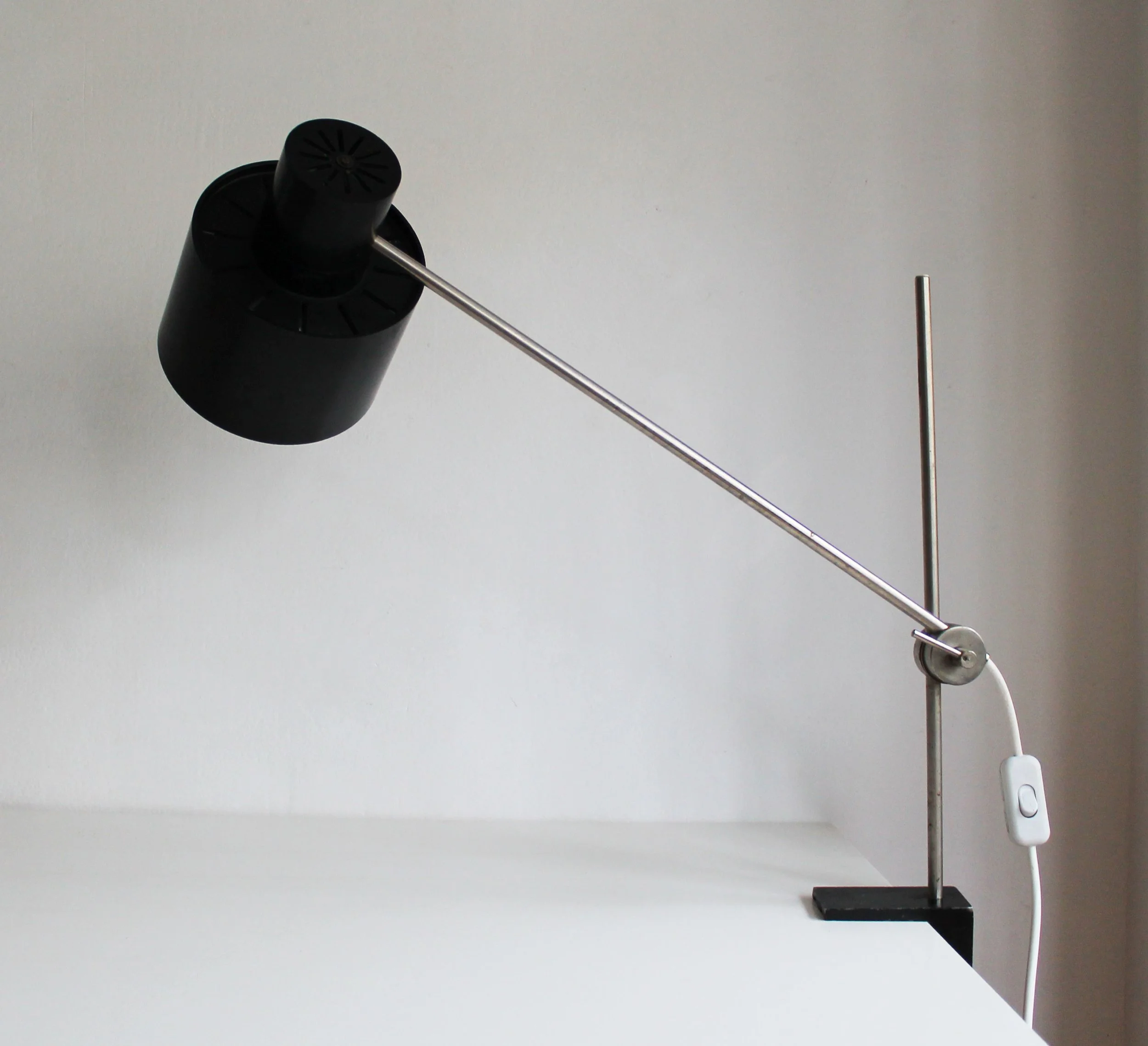 Retro black lamp with steel reflector.jpg