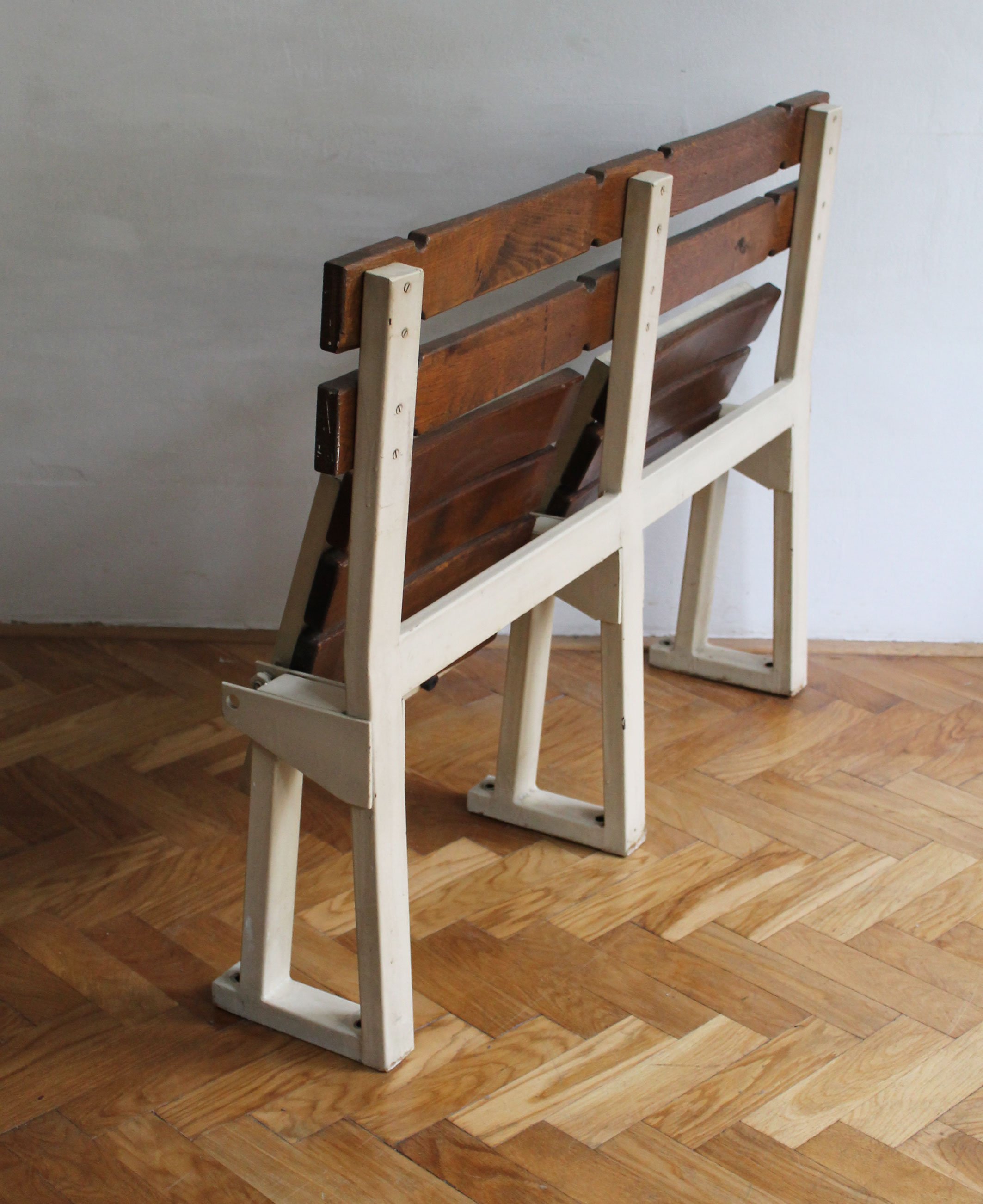 1970's Stadium bench, seats No. 9 and No. 10