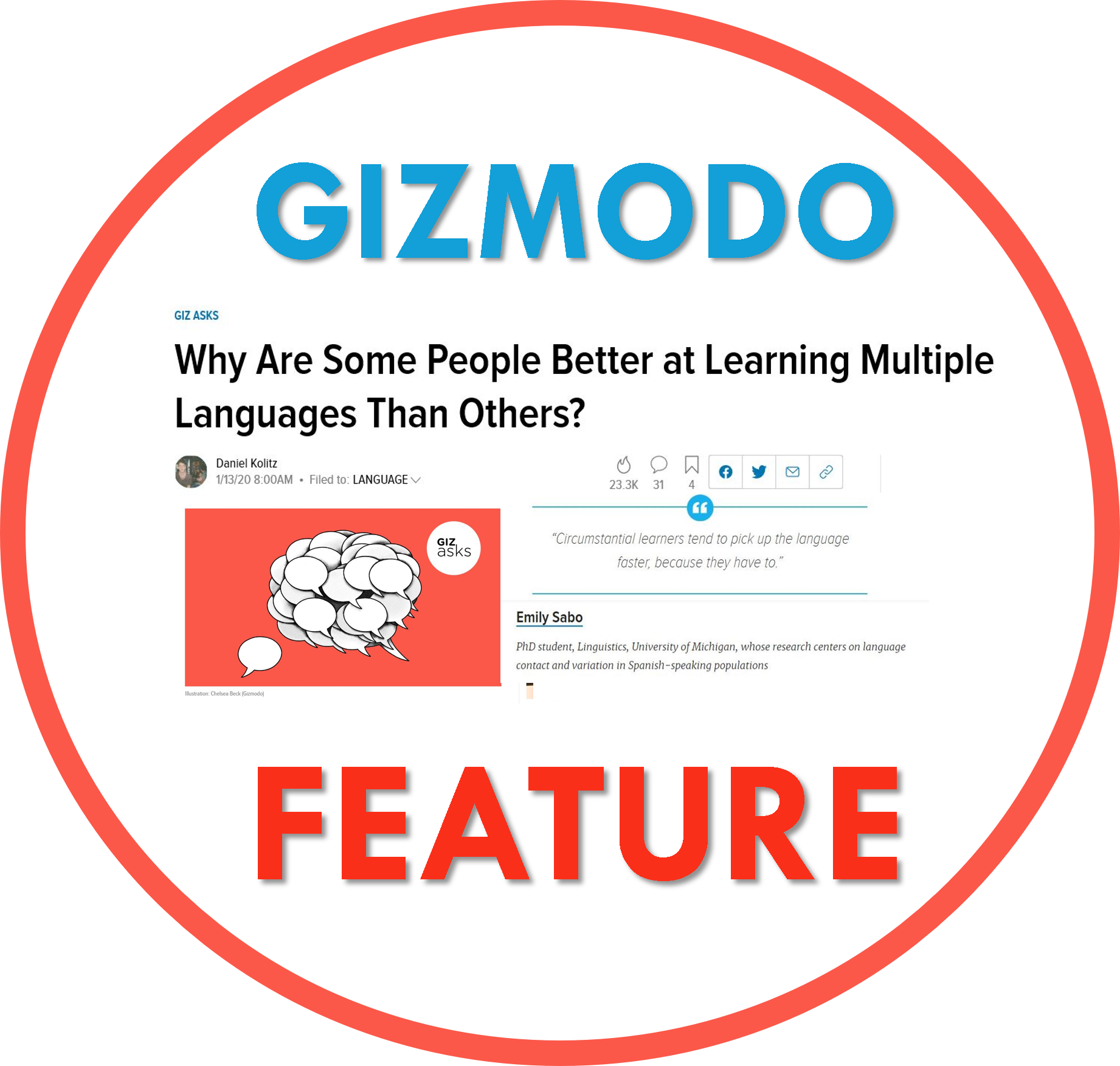 My feature in Gizmodo's Giz Asks