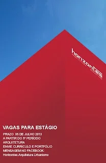 VAGA DE ESTÁGIO 2º SEMESTRE 2013