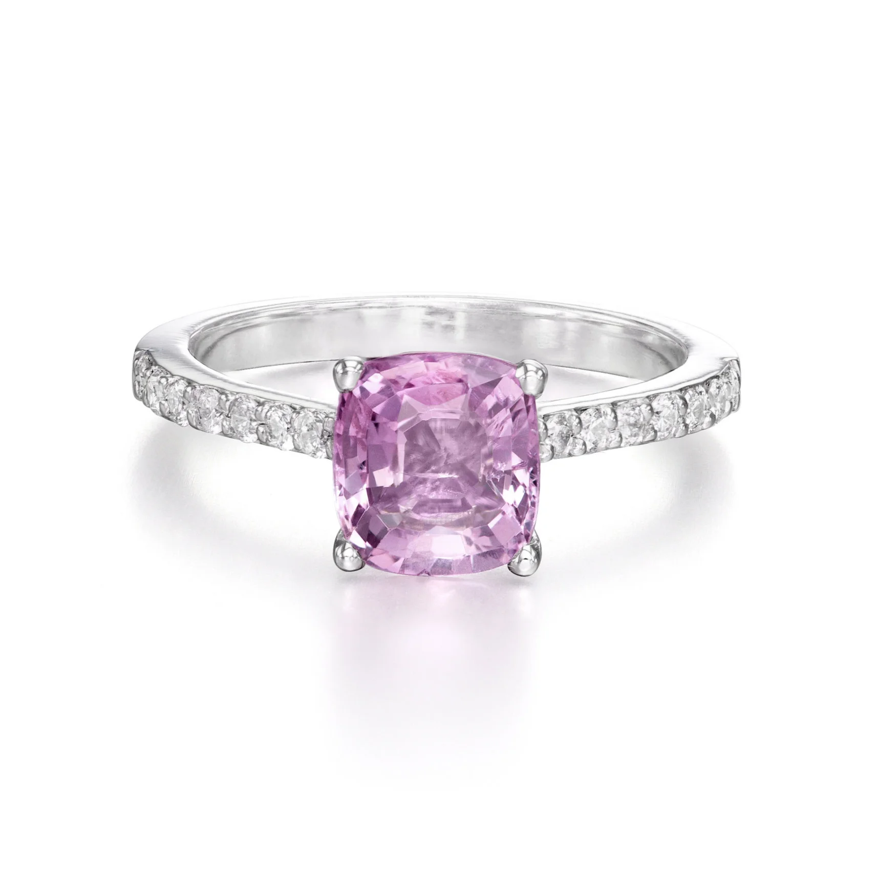 Pink Spinel Diamond Ring