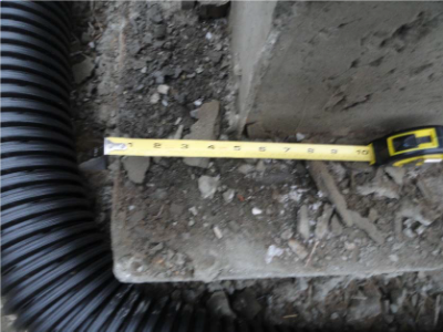 Figure 1 - The Project Manager will be required to place a ruler over the footings to  demonstrate the width.