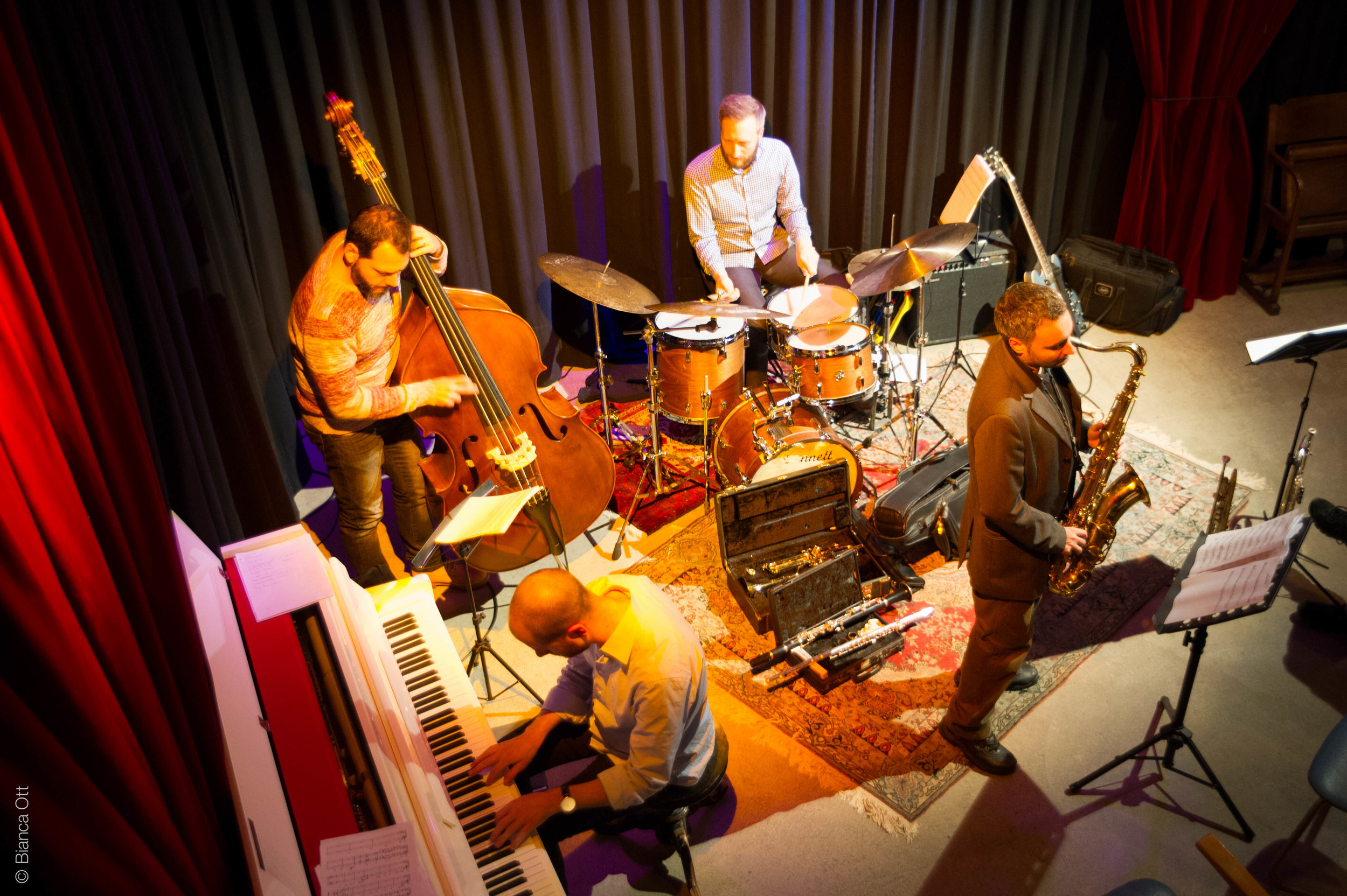 Mit Giuseppe Venezia (b), Simone Bollini (p) und Attilio Troiano (sax), switalo jazz 2015