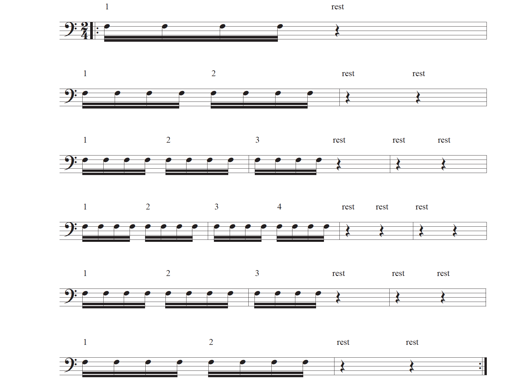 A four-beat repeating ladder