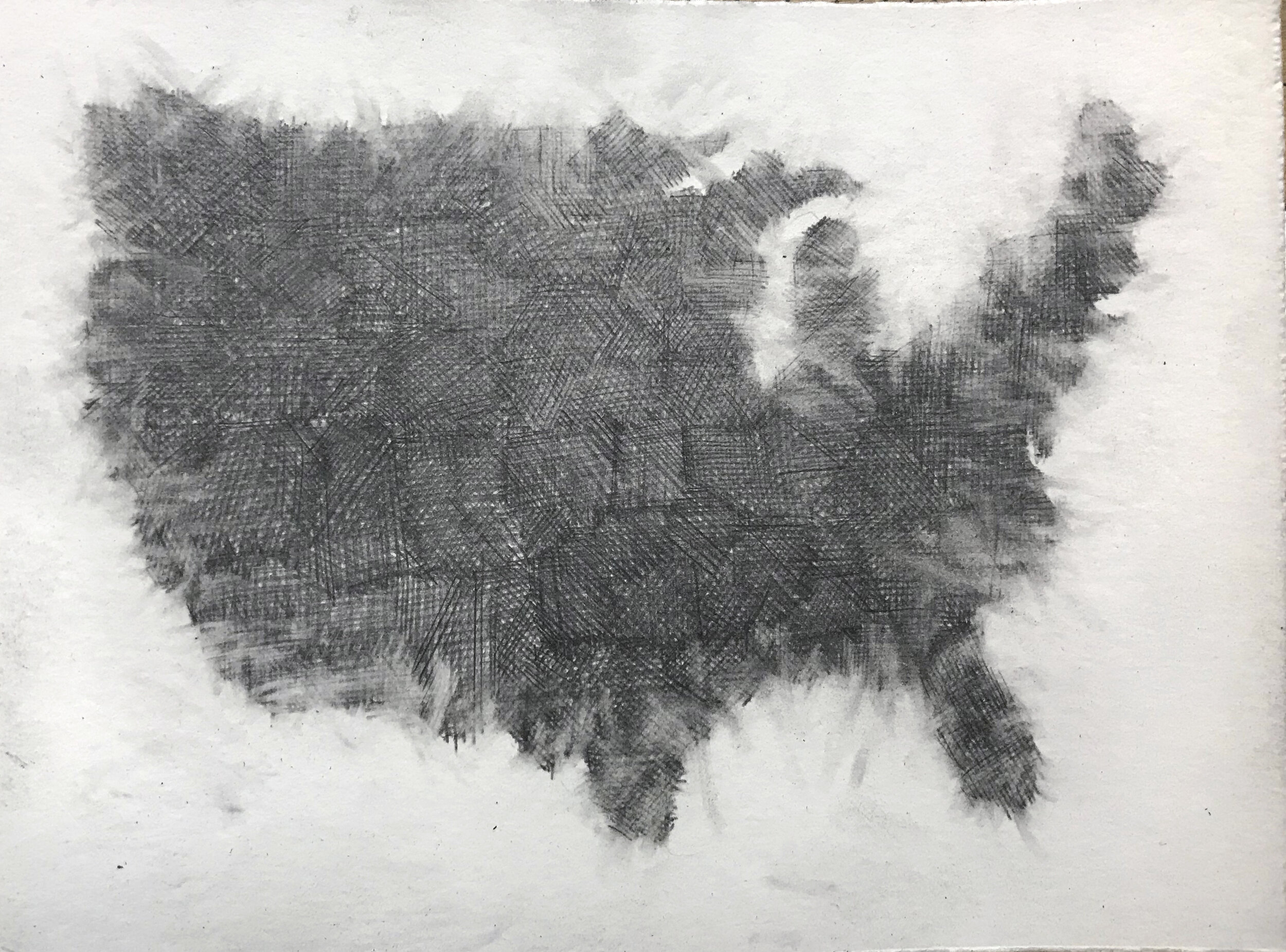  Thought Exercise V  6” x 4-1/2”  graphite on paper  2019 