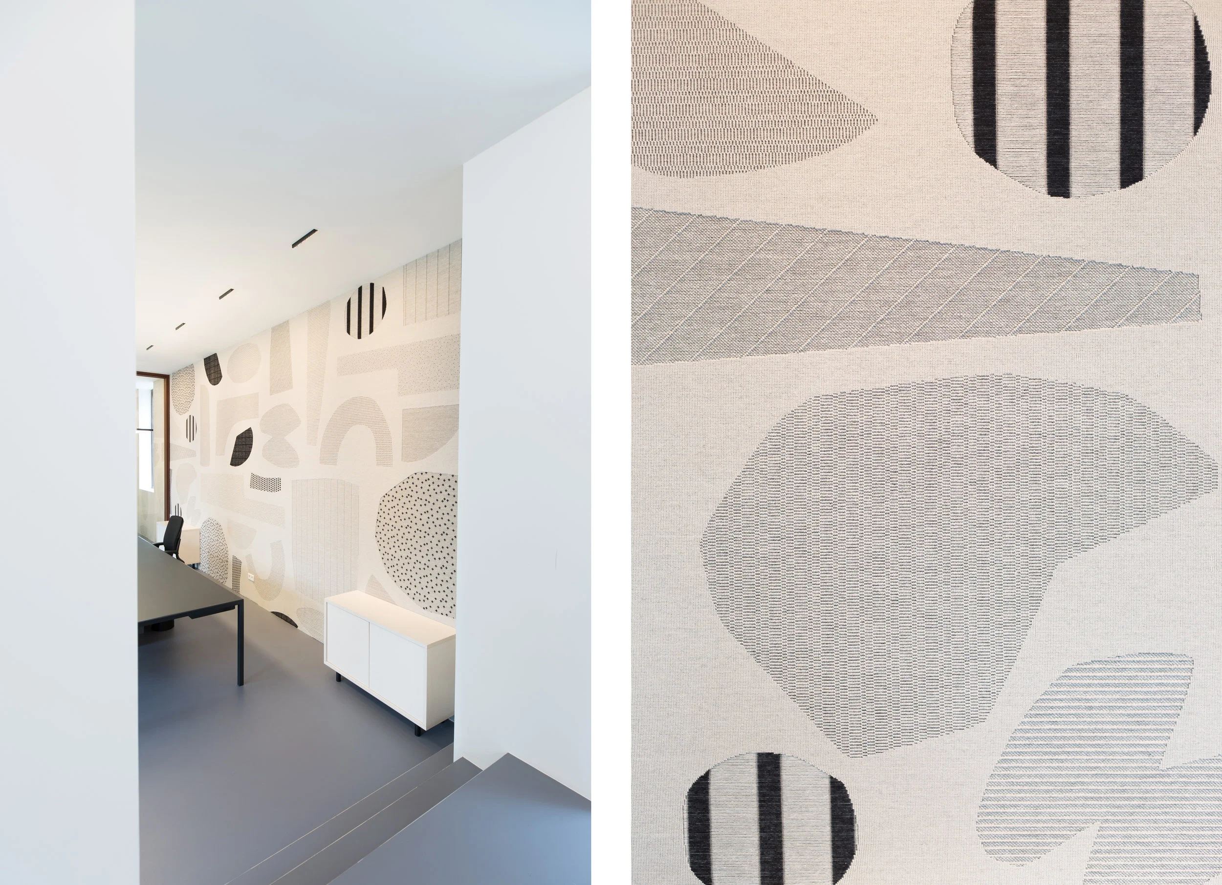 Detail custom designed wall carpet