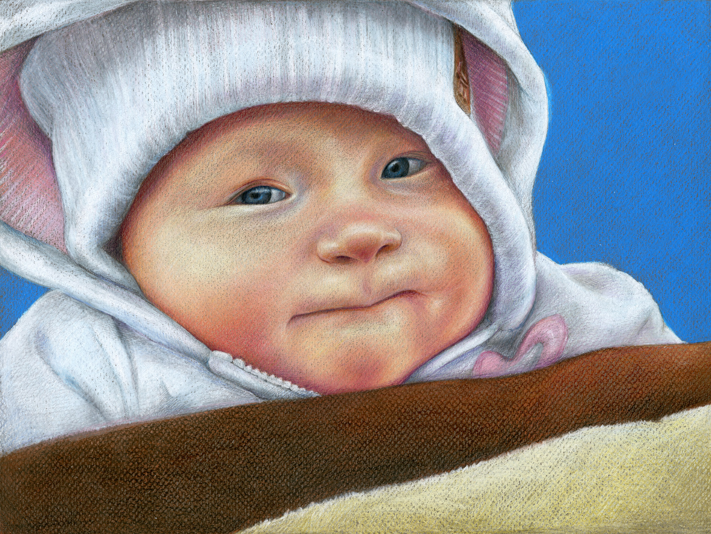 colored pencil on toned board