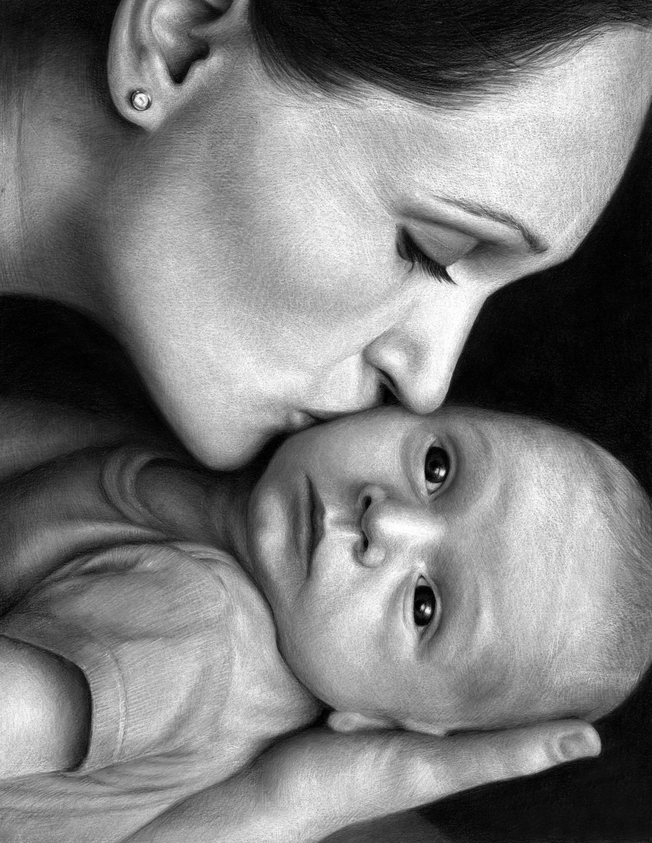 Charcoal on toned paper
