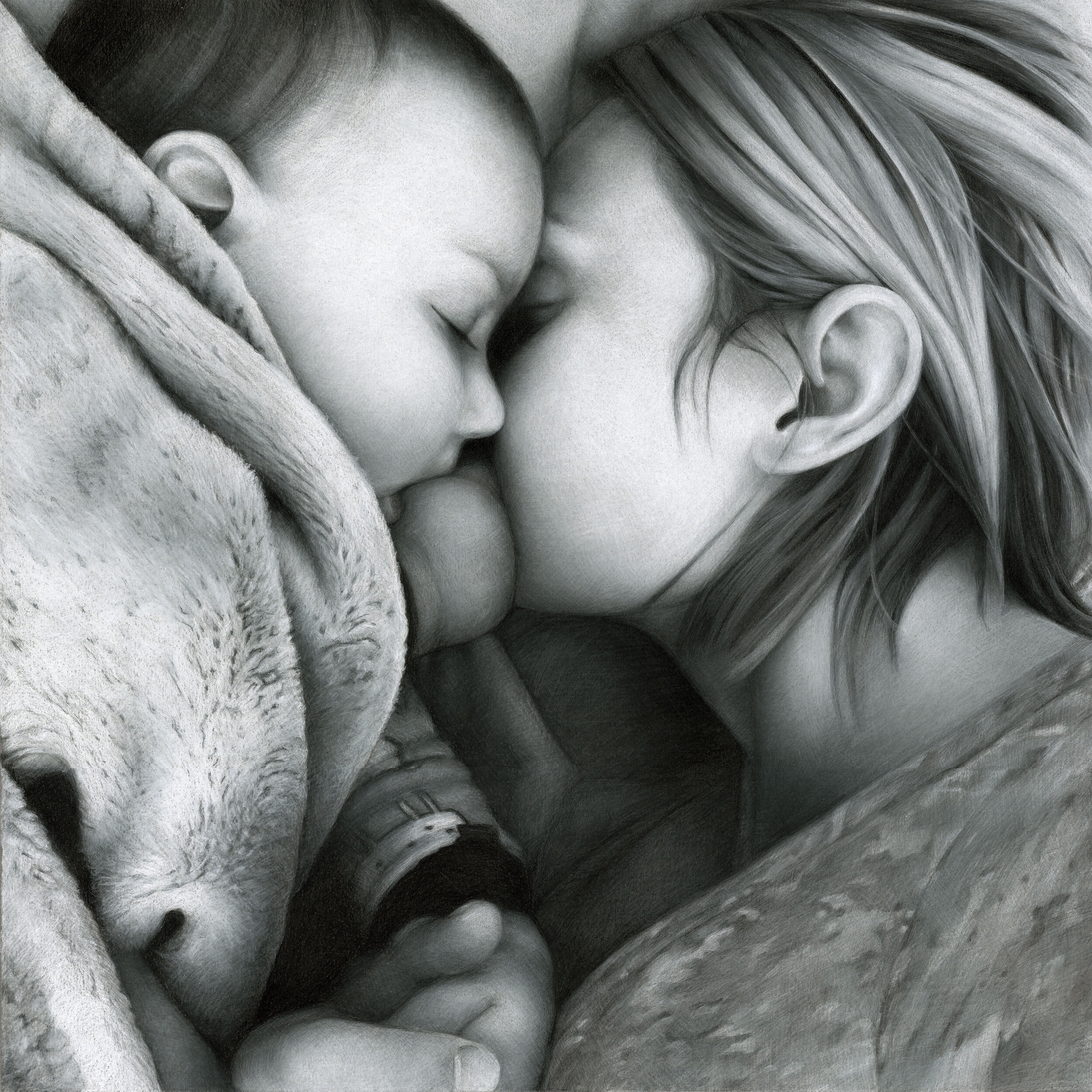 charcoal on toned paper