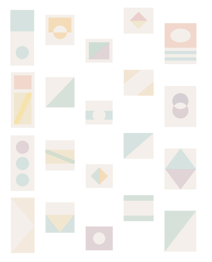 abstract wine labels for hundreds of bottles, coming in a pastel version of the brand's main colors.