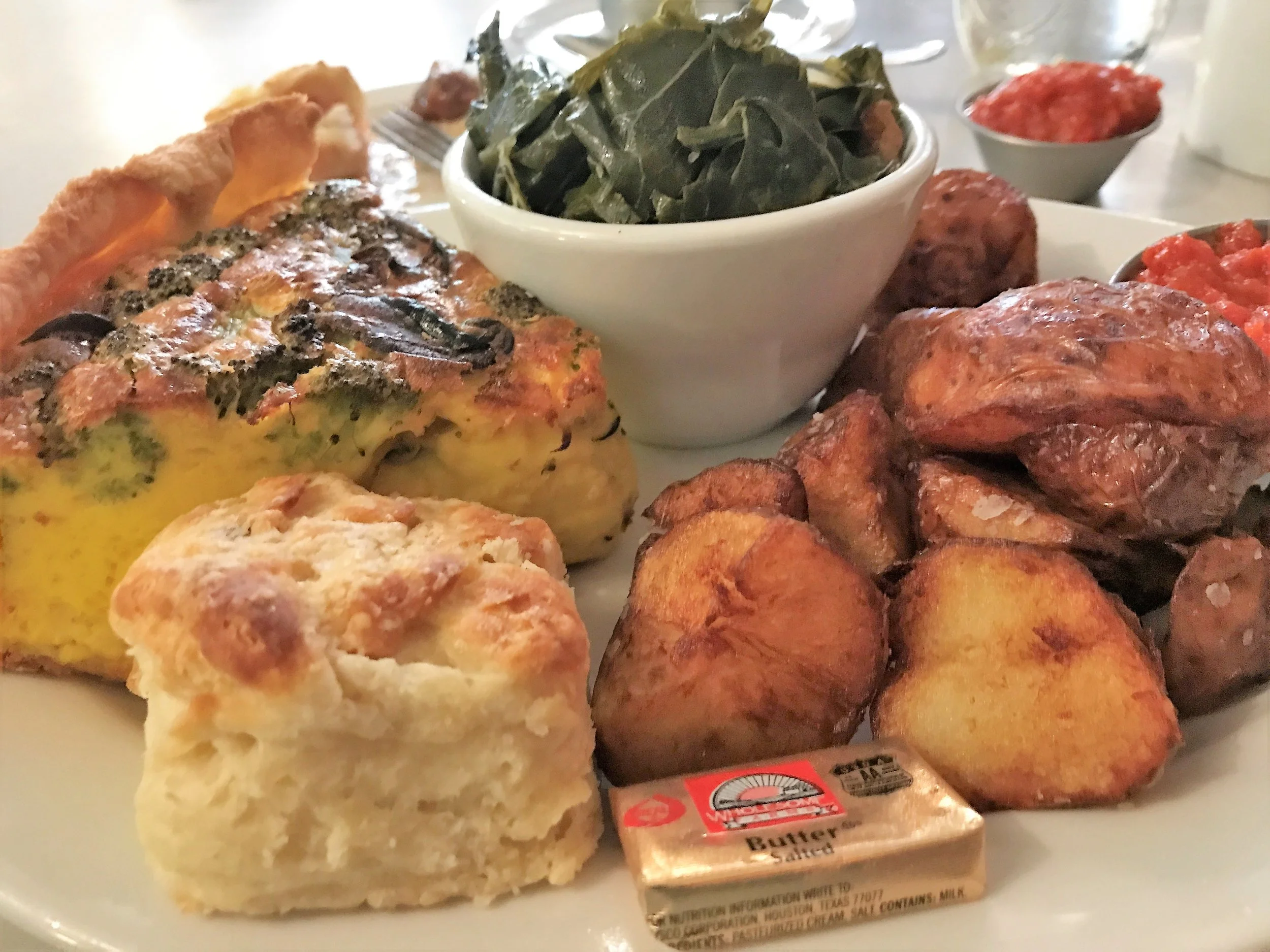Quiche Collards and Roasted Potatos at Proper in Boone NC .jpg