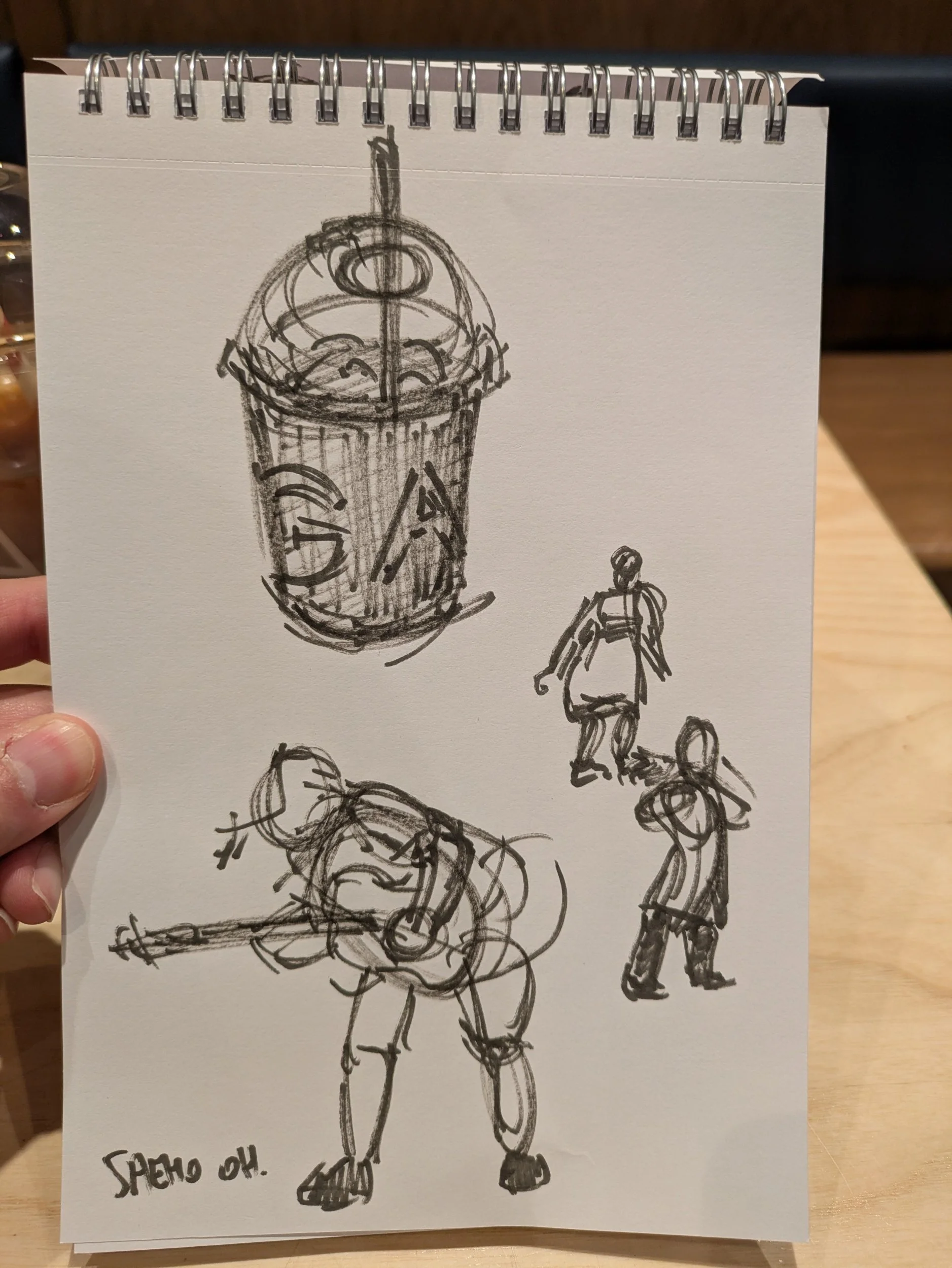 Quick sketches in café 05-April-2026