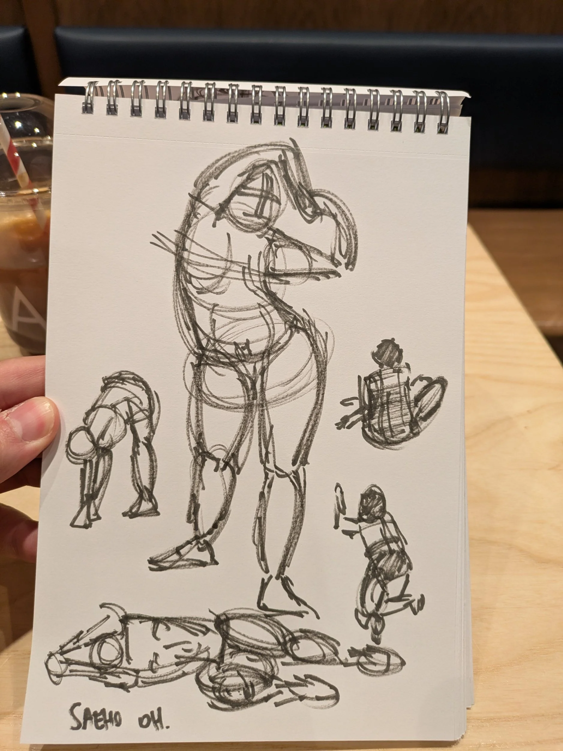 Quick sketches in café 05-April-2026