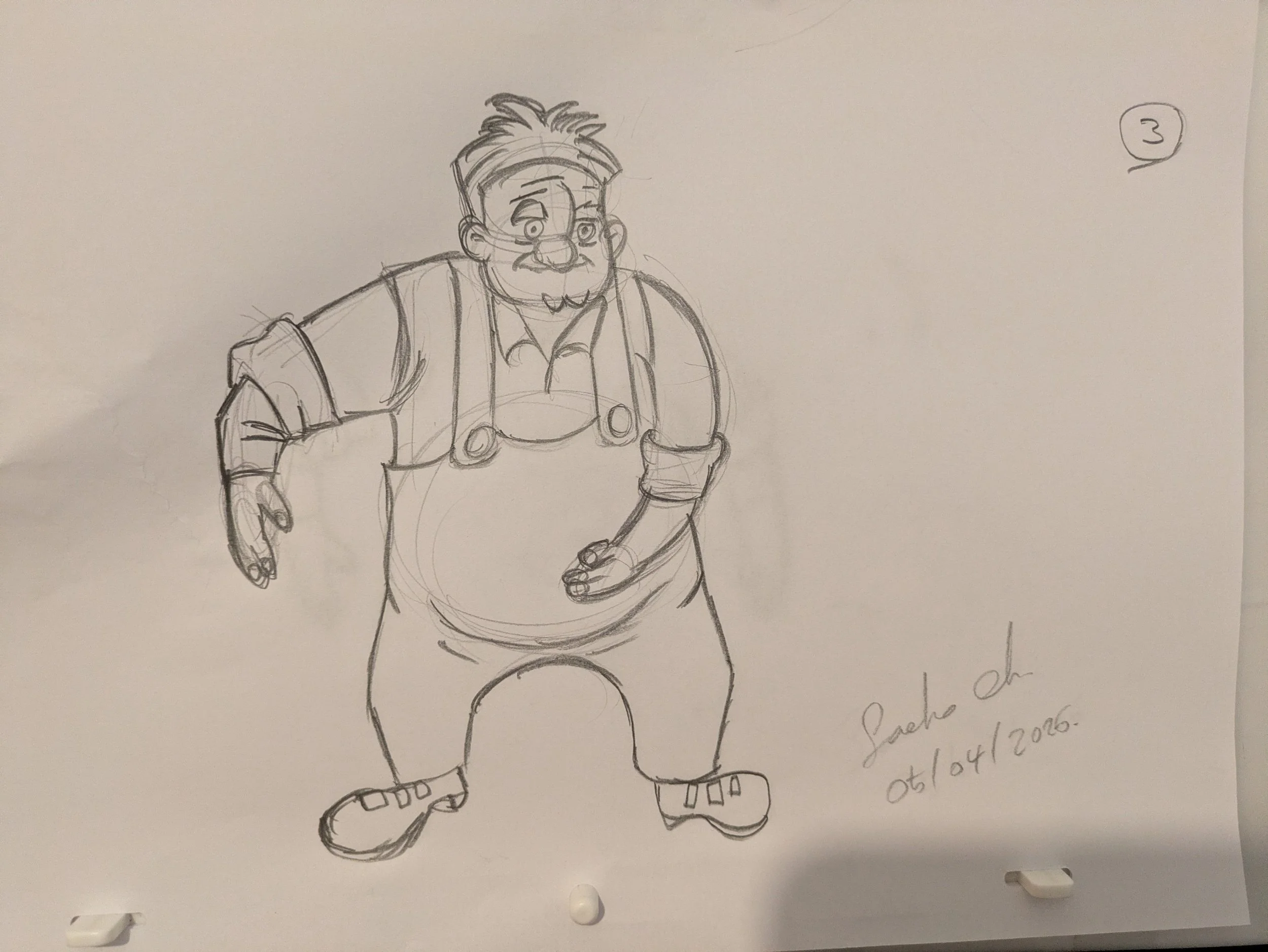 Benny character from "The Iron Giant". Copied for studying and for fun.