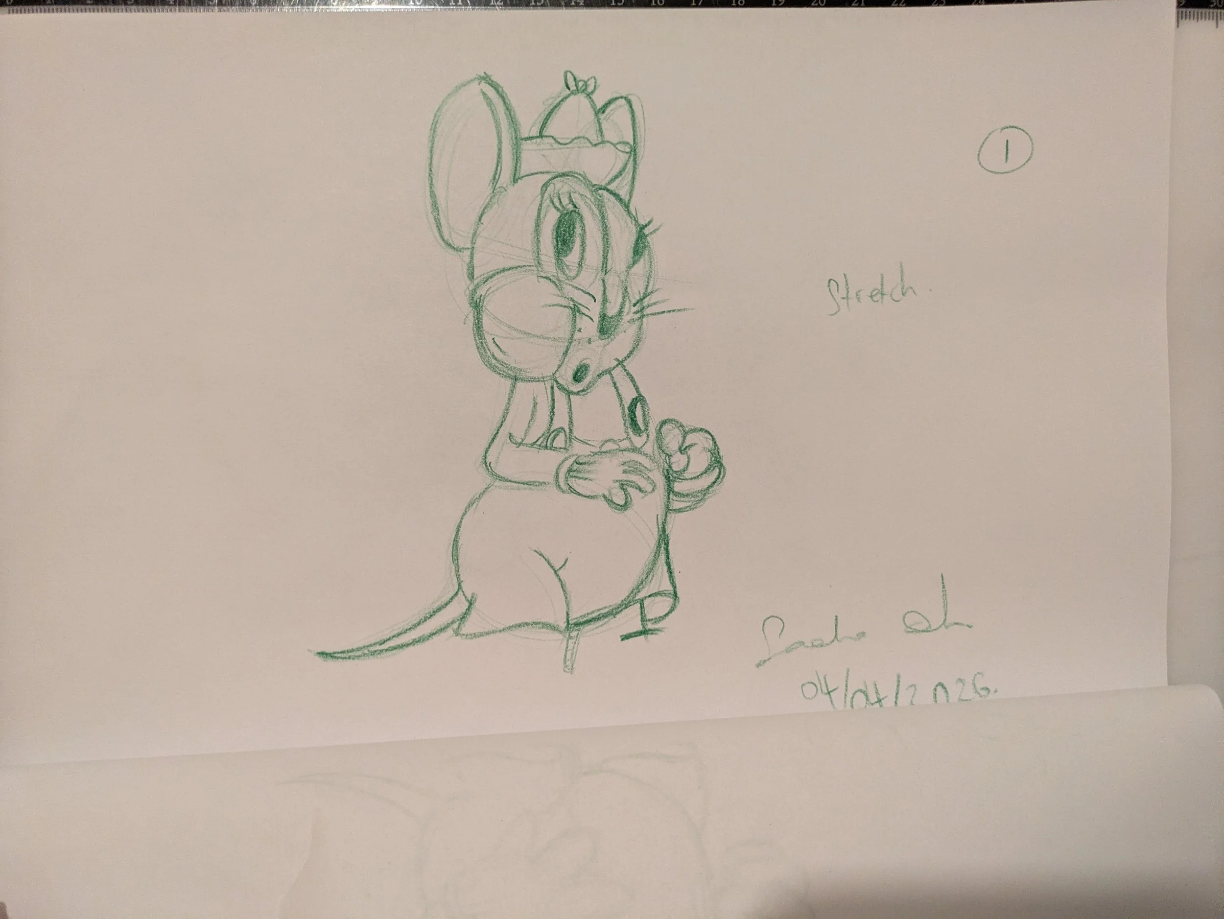 Country Mouse character sketch - inspired by the Disney's nine old men sketches.