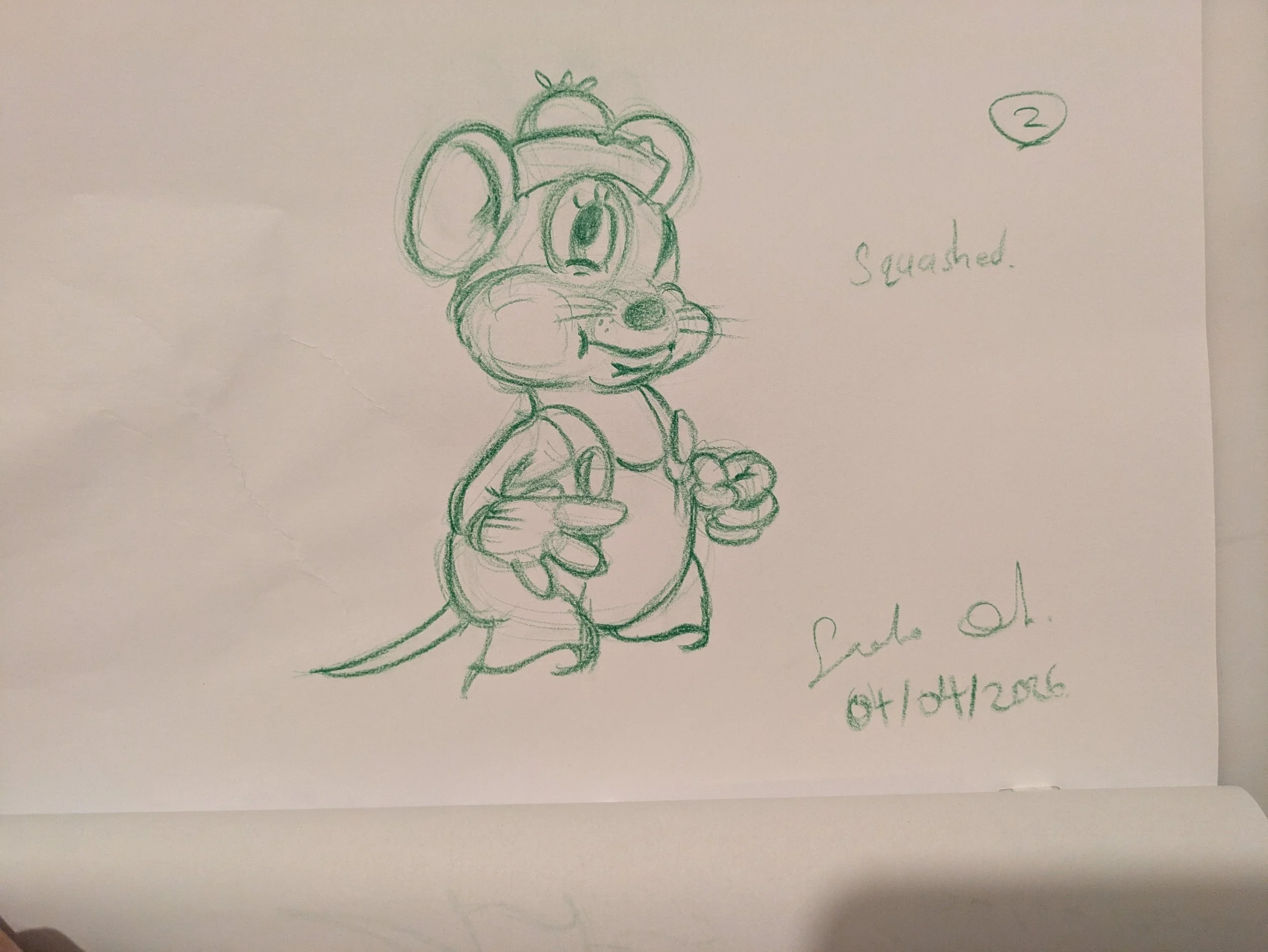 Country Mouse character sketch - inspired by the Disney's nine old men sketches.