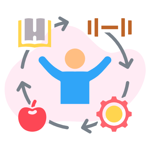 a graphic displaying healthy habits