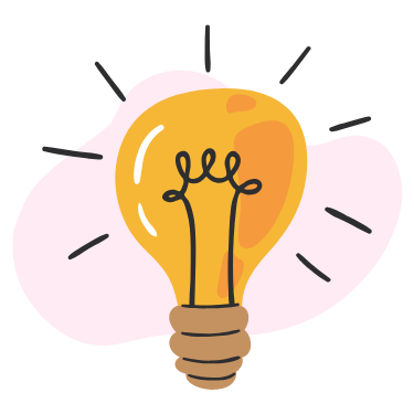 a lightbulb representing a new idea