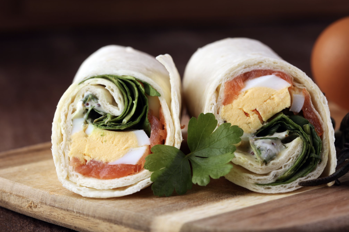 easy and filling egg and veggie wraps for breakfast