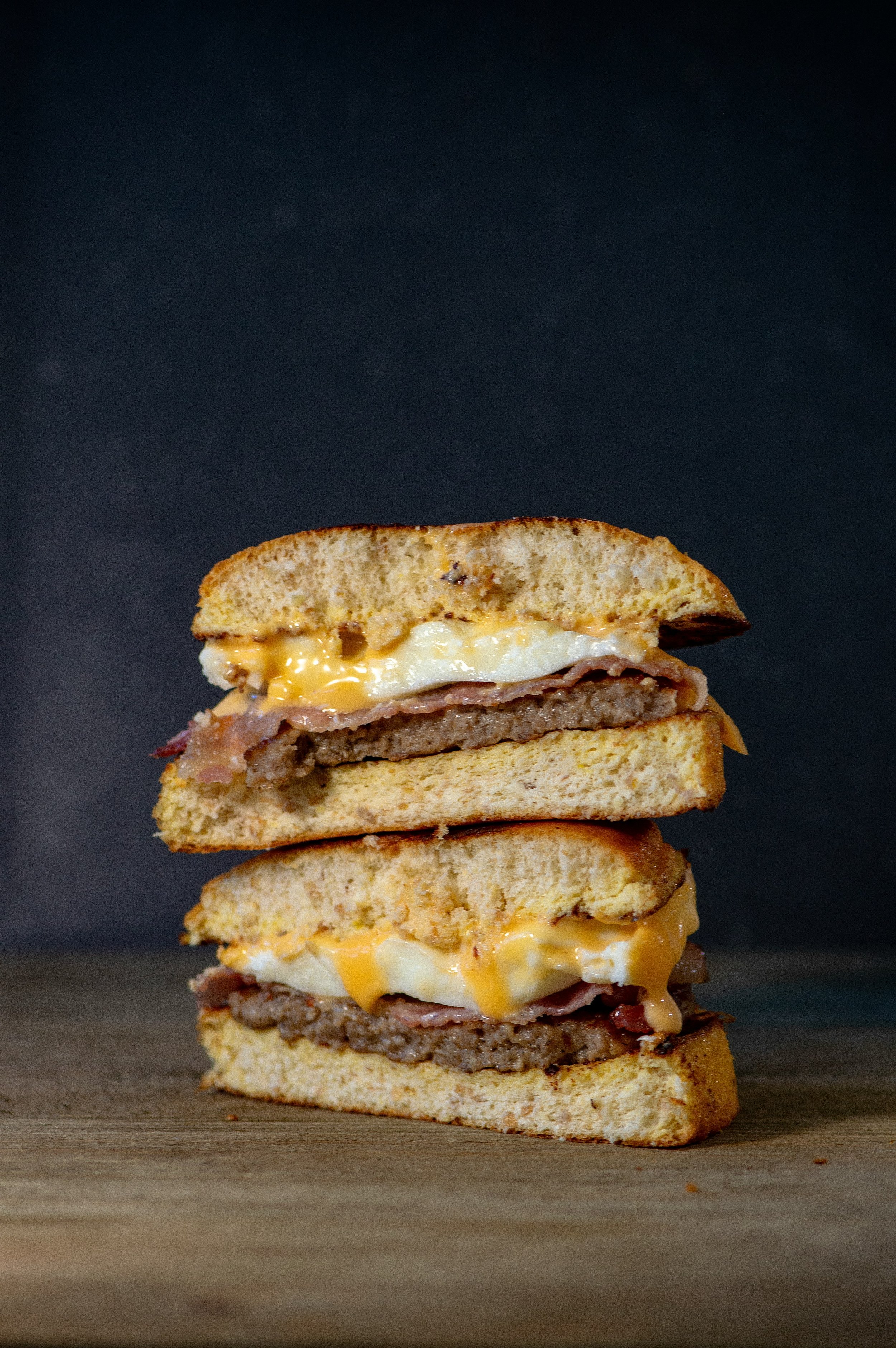 delicious turkey breakfast with eggs