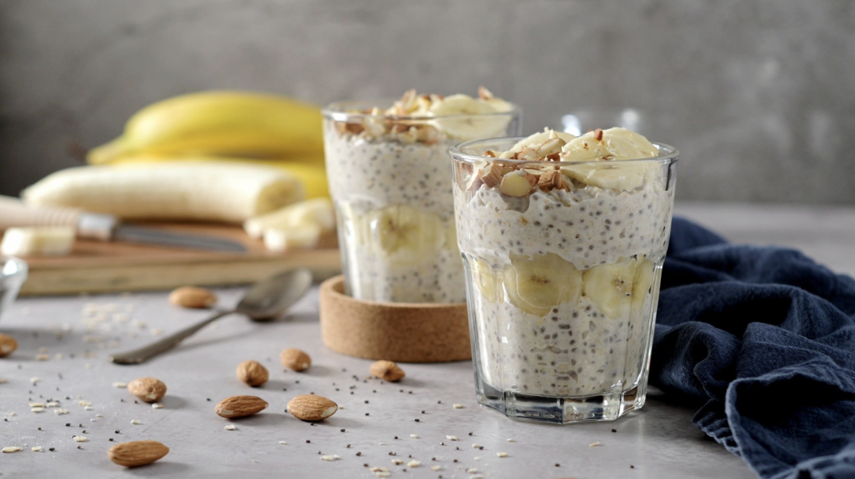 nutritious chia pudding with fruit