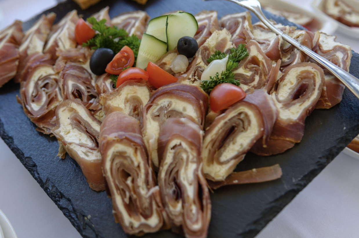easy lunch ideas with cheese rolled into turkey slices