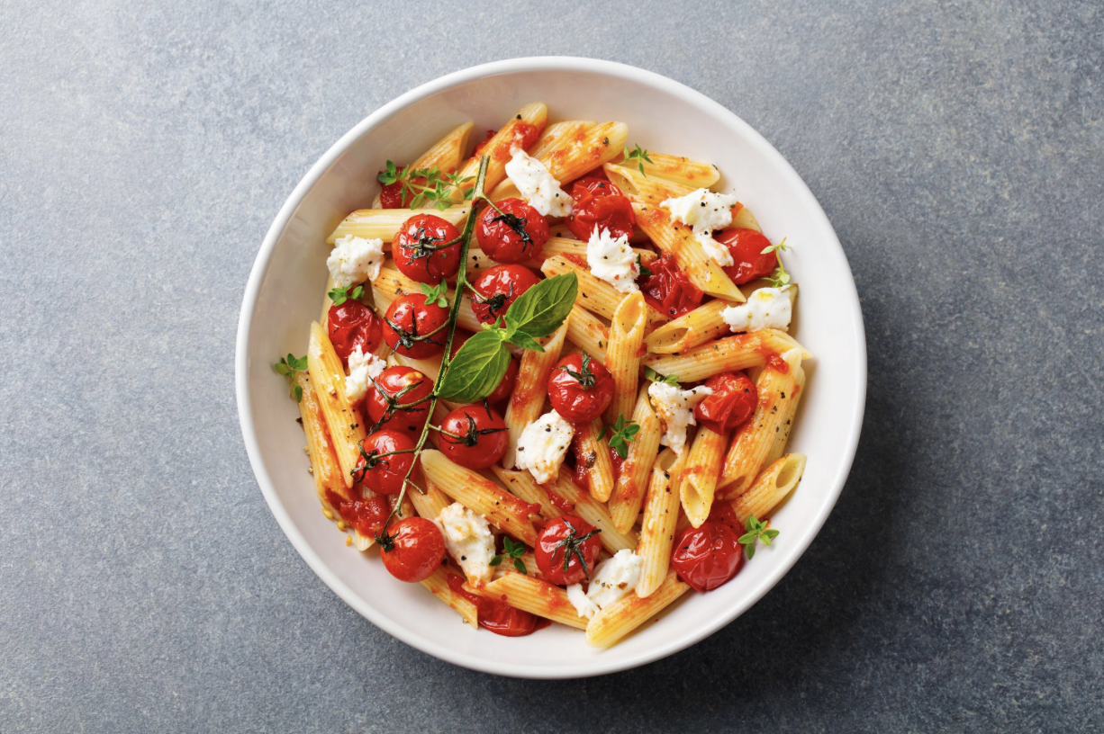 protein pasta salad for warm and cold lunches