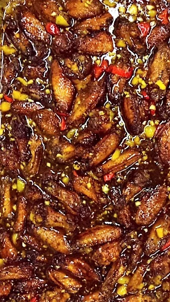 Baked Teriyaki Ginger-Honey party wings