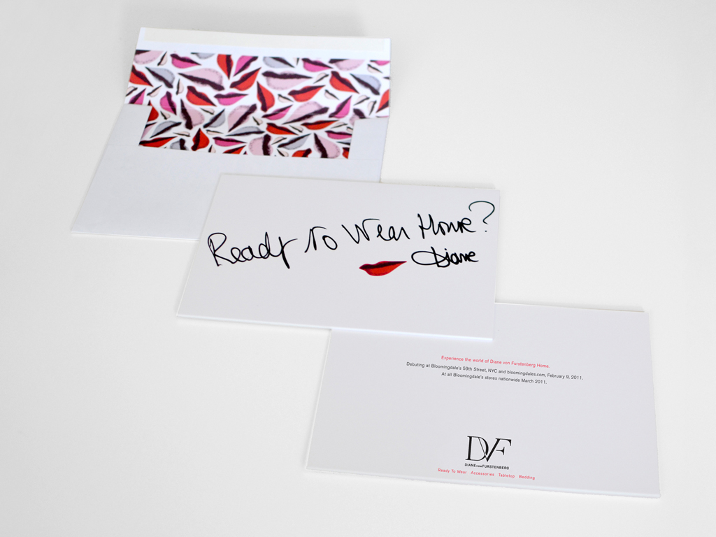 Invitation to the collection debut at the Bloomingdales NYC flagship store.