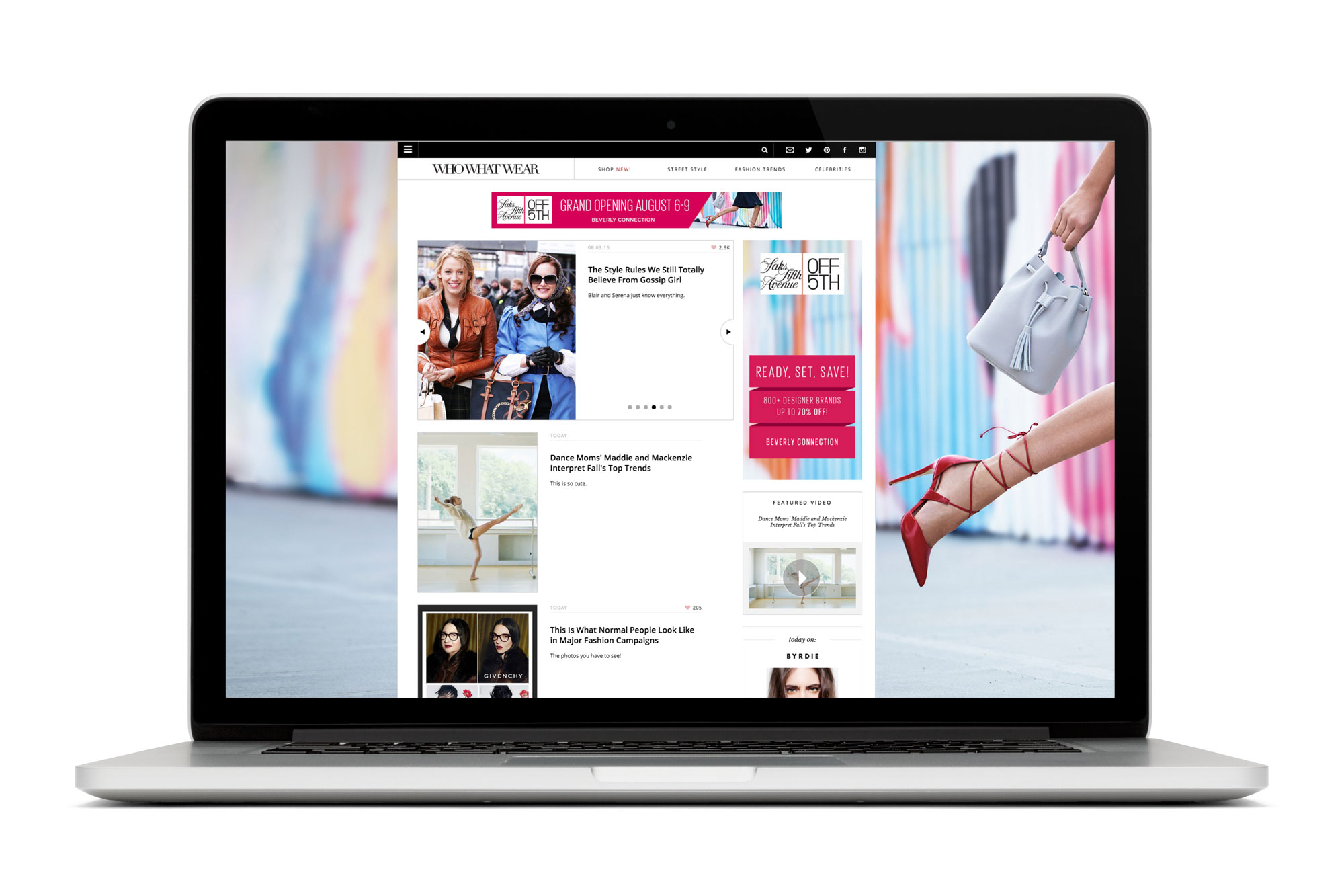 Homepage takeover in partnership with blog site WhoWhatWear
