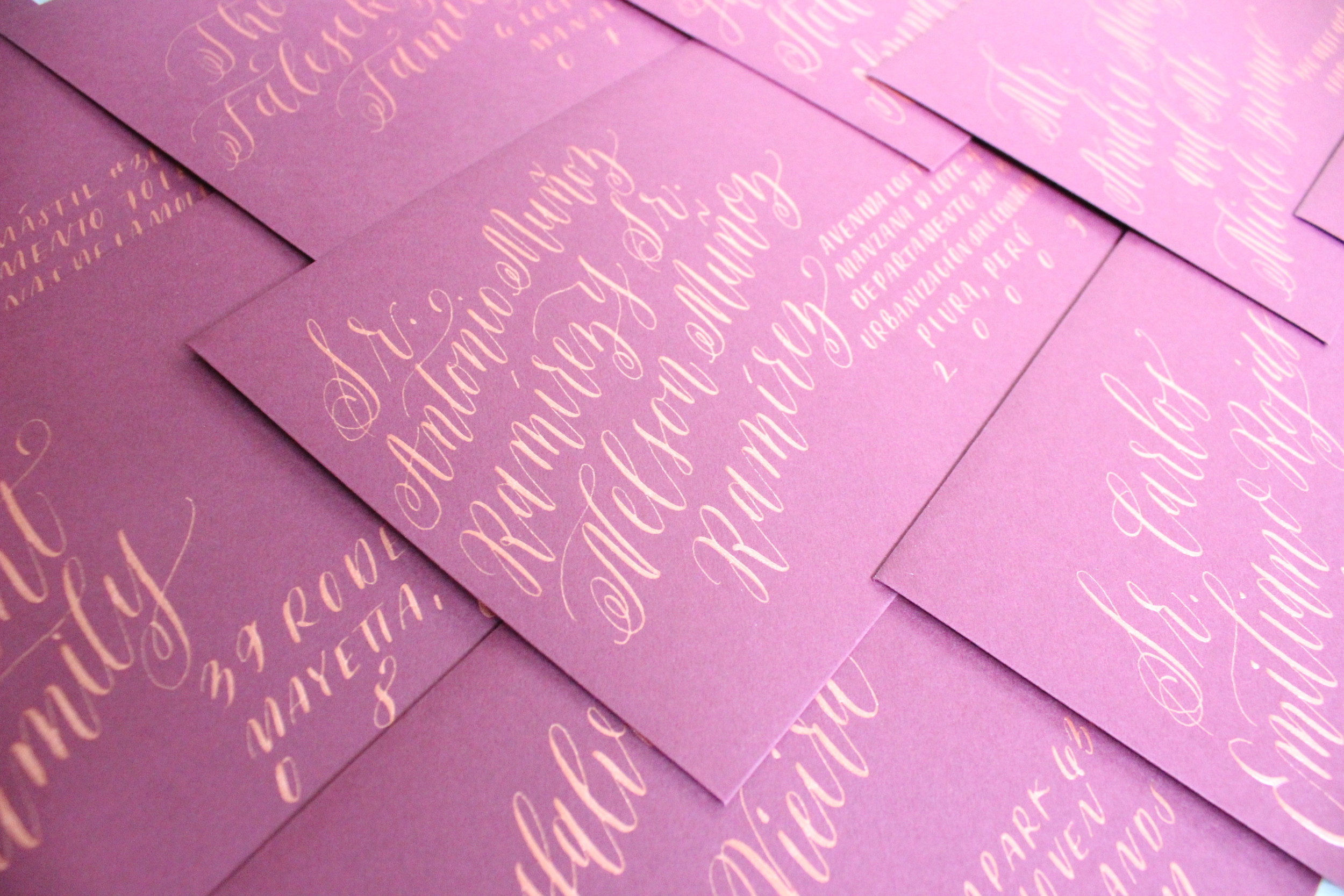 Rose Gold Calligraphy | Miranda Writes