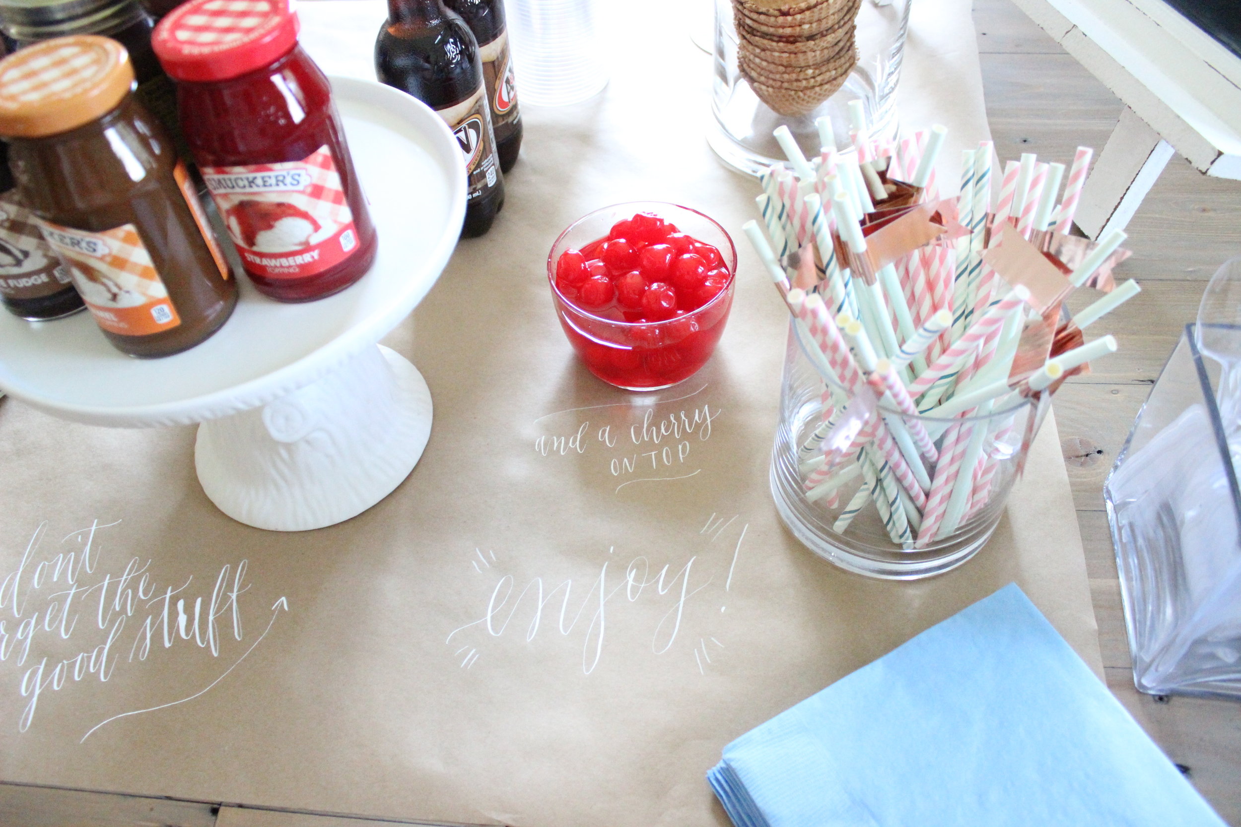 Ice Cream Sundae Bar | Miranda Writes | Housewarming Party Ideas