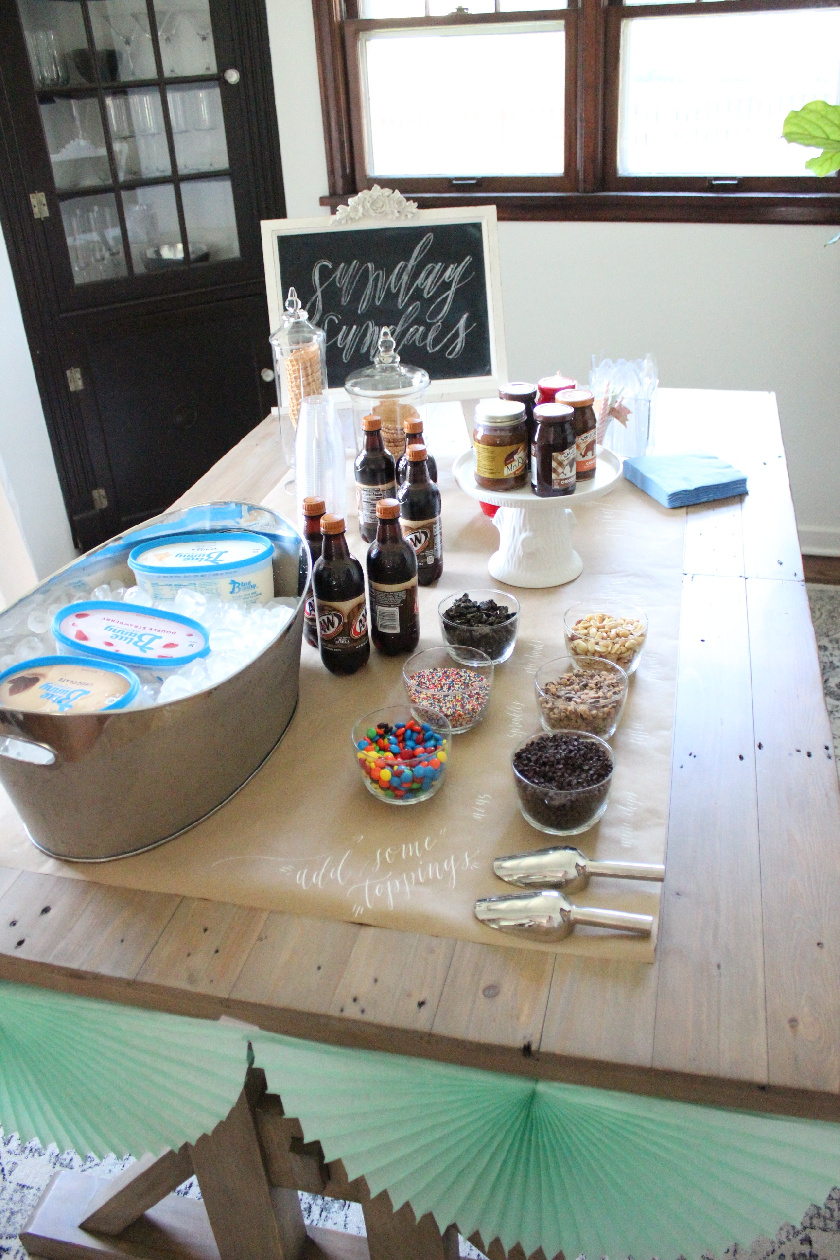 Ice Cream Sundae Bar | Miranda Writes | Housewarming Party Ideas