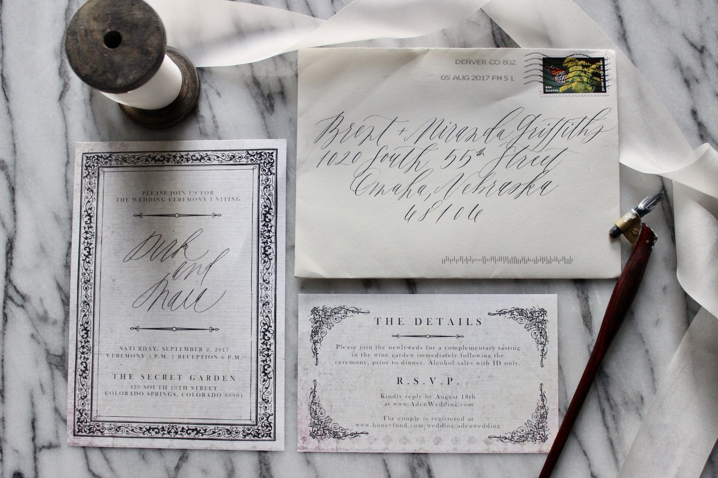 Miranda Writes | Vintage-Inspired Wedding Invitations | Modern Calligraphy
