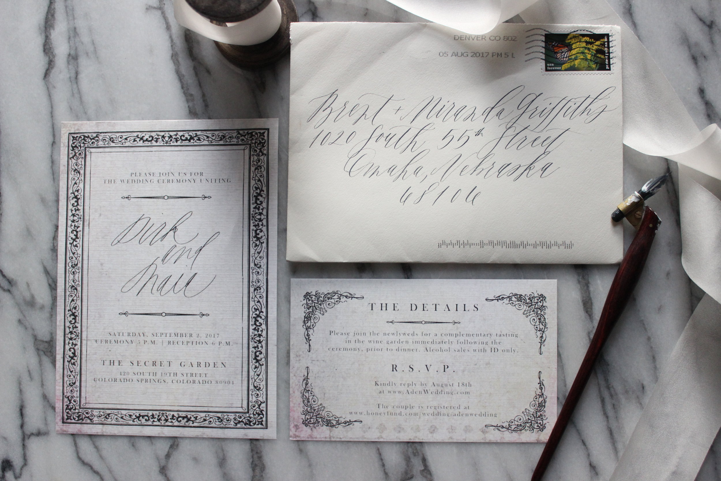 Miranda Writes | Vintage-Inspired Wedding Invitations | Modern Calligraphy