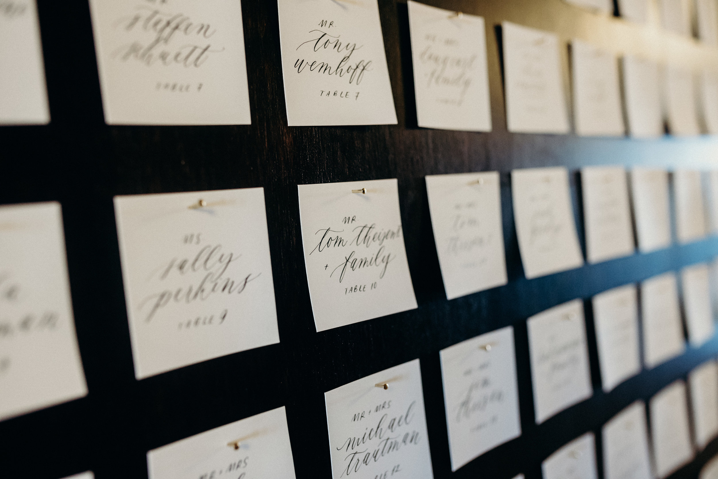 Miranda Writes | Calligraphy + Wedding Paper | Escort Display