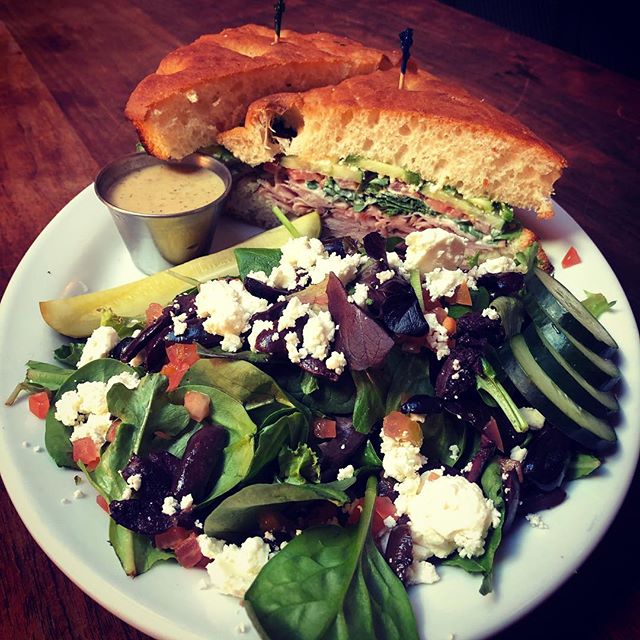 The Kestrel! Black Forest ham, goat cheese, jalapeño, fresh arugula, and a touch of ranch dressing. ππ€€
