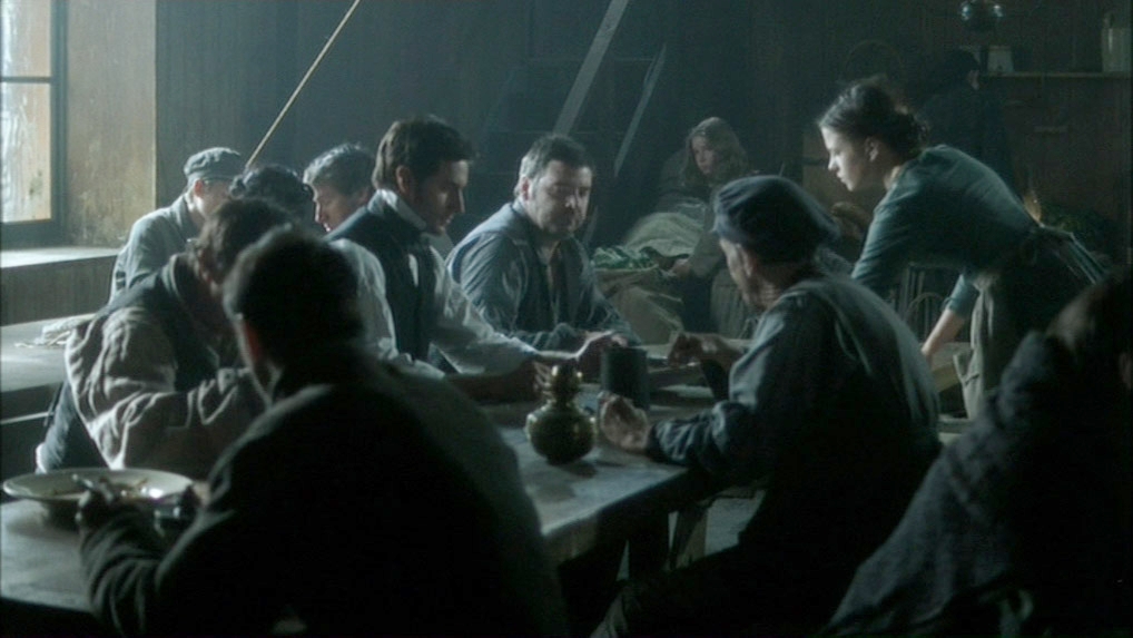 Thornton mingles with his workers.