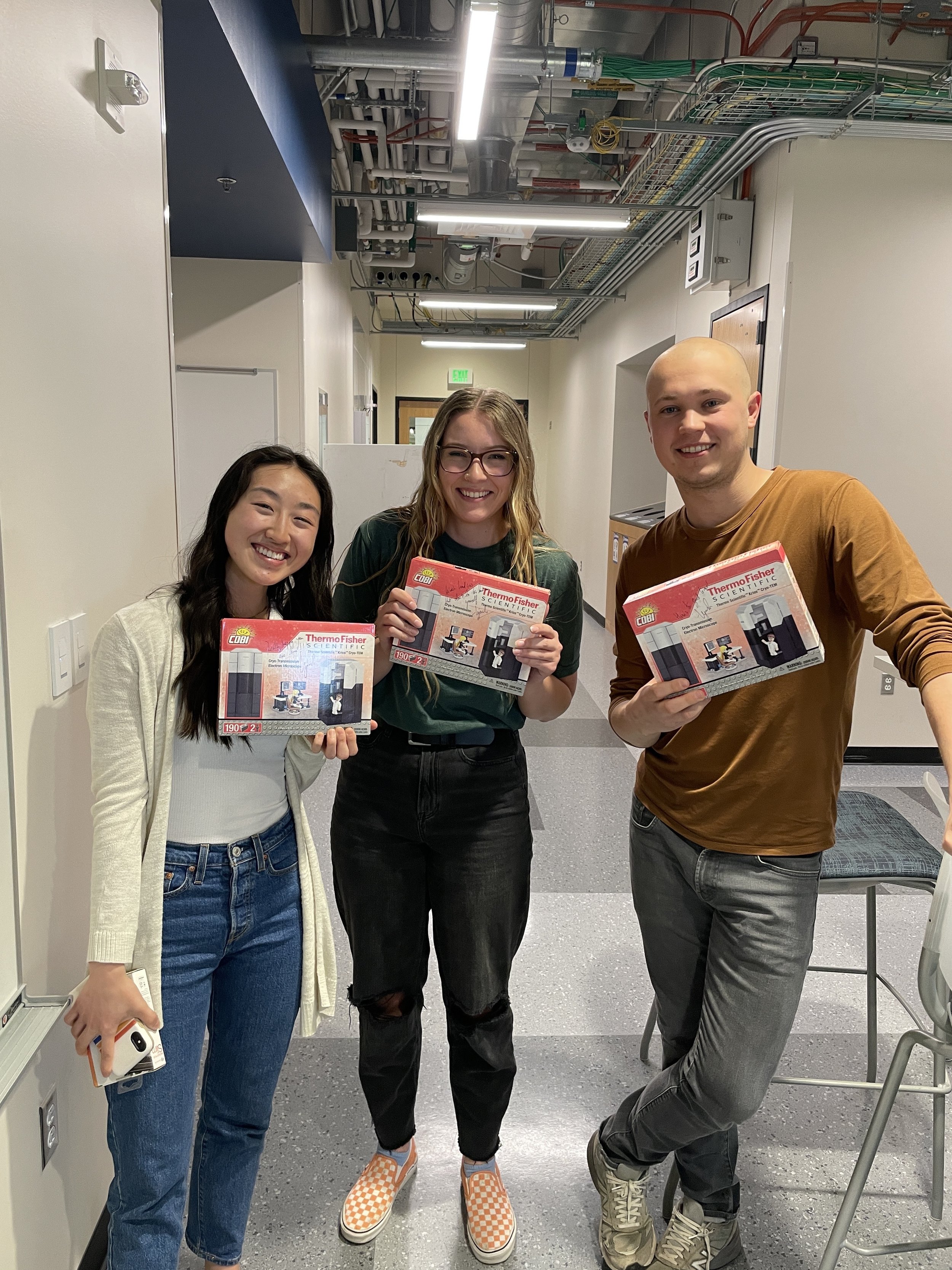 Grad students with their Lego Krios sets! - Spring 2022