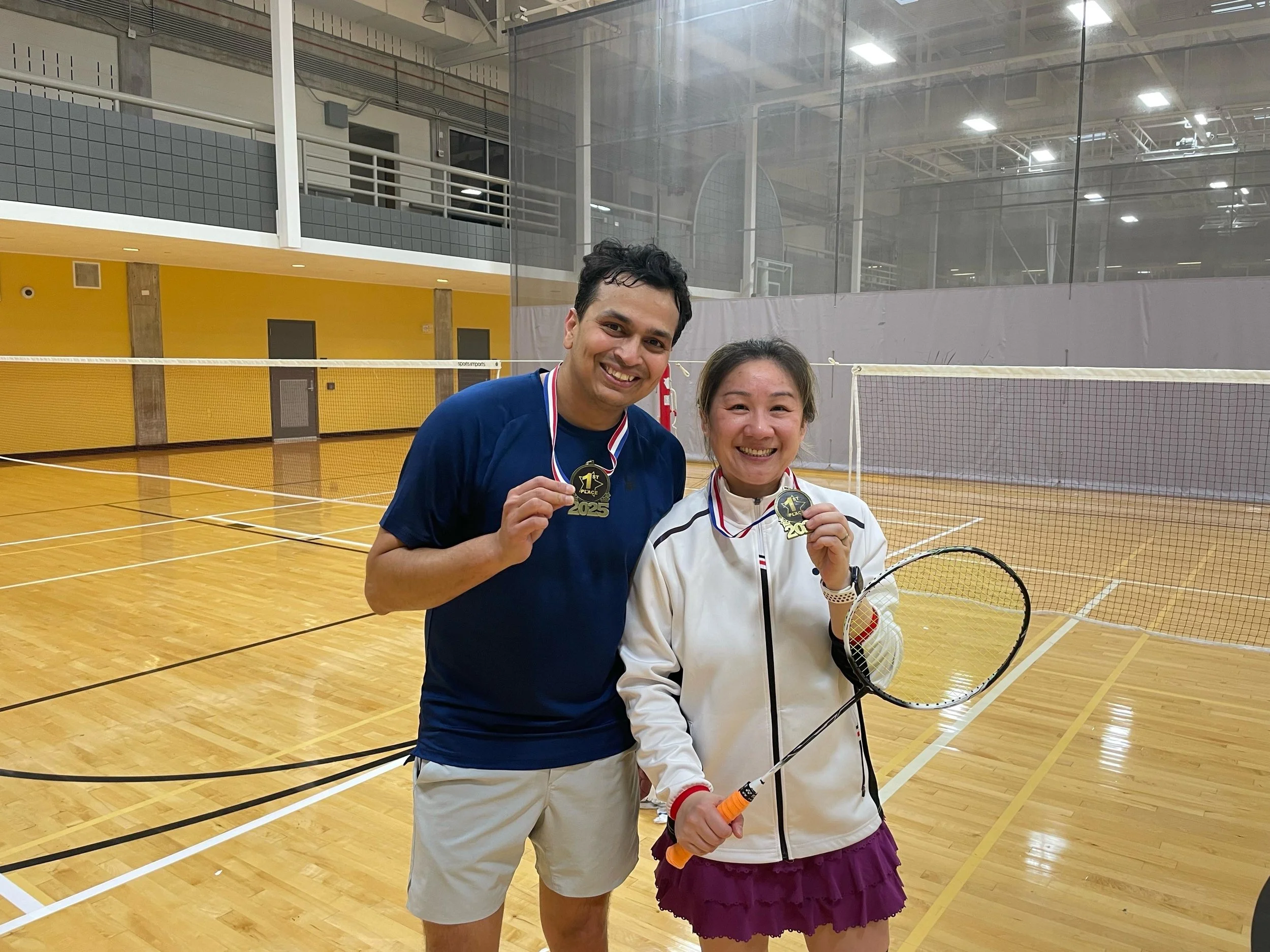  Vignesh winning the CU Boulder Badminton tournament! 