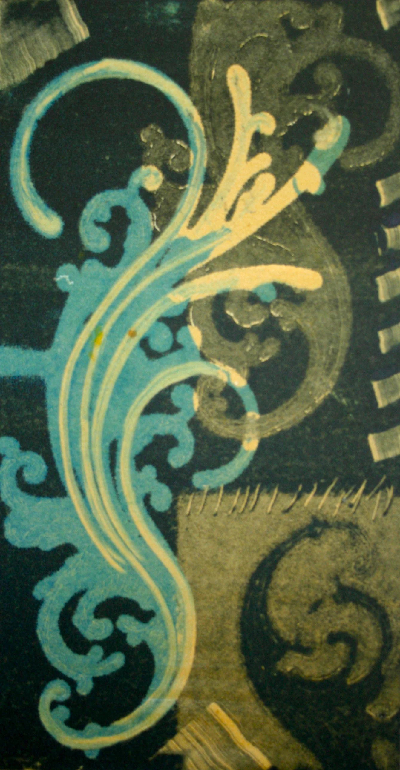 French Curve Study in Black & Blue