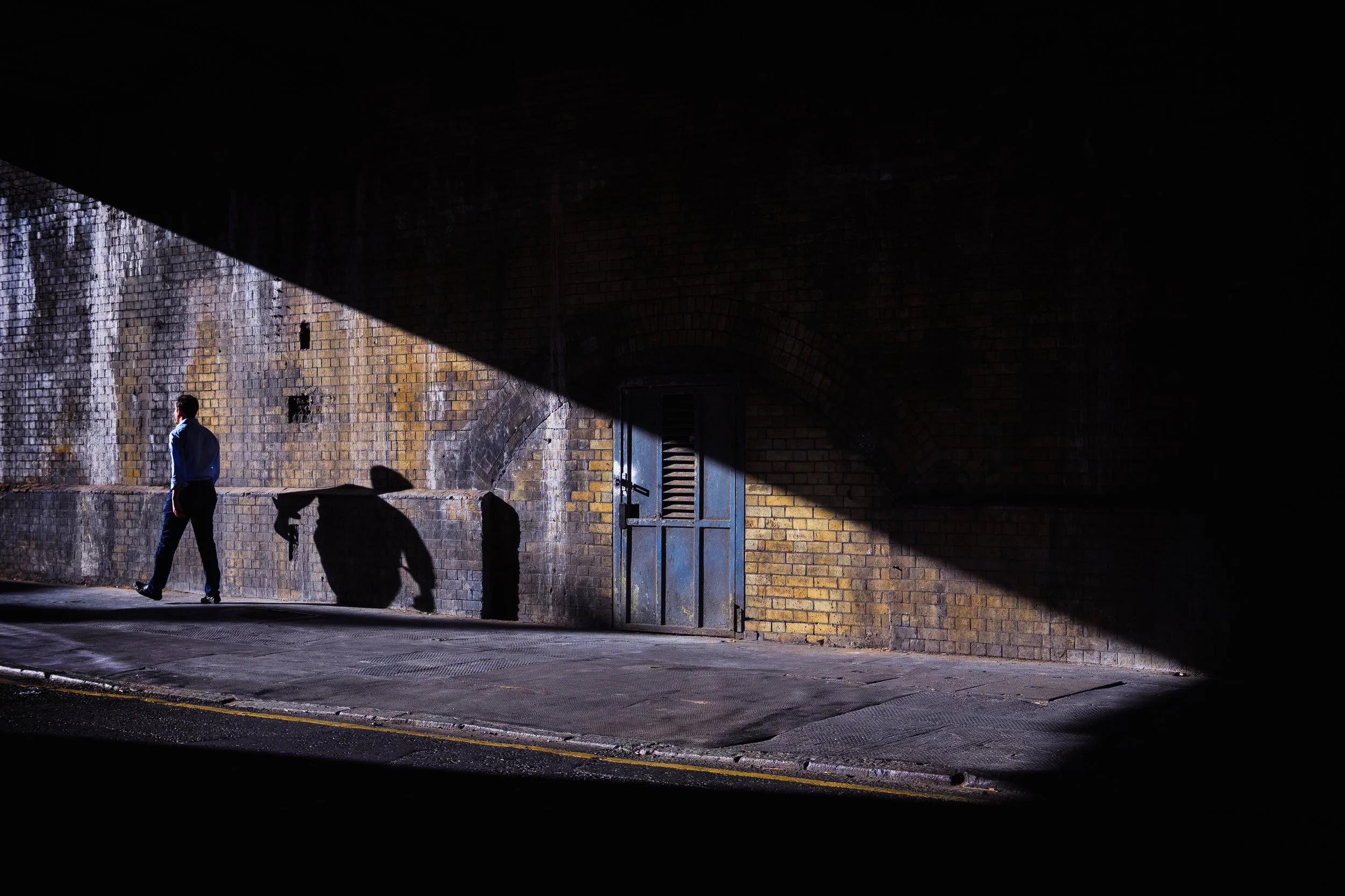 man and his shadow