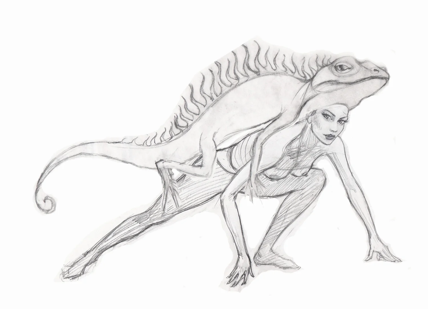 Nefarious Lizard (Drawing)